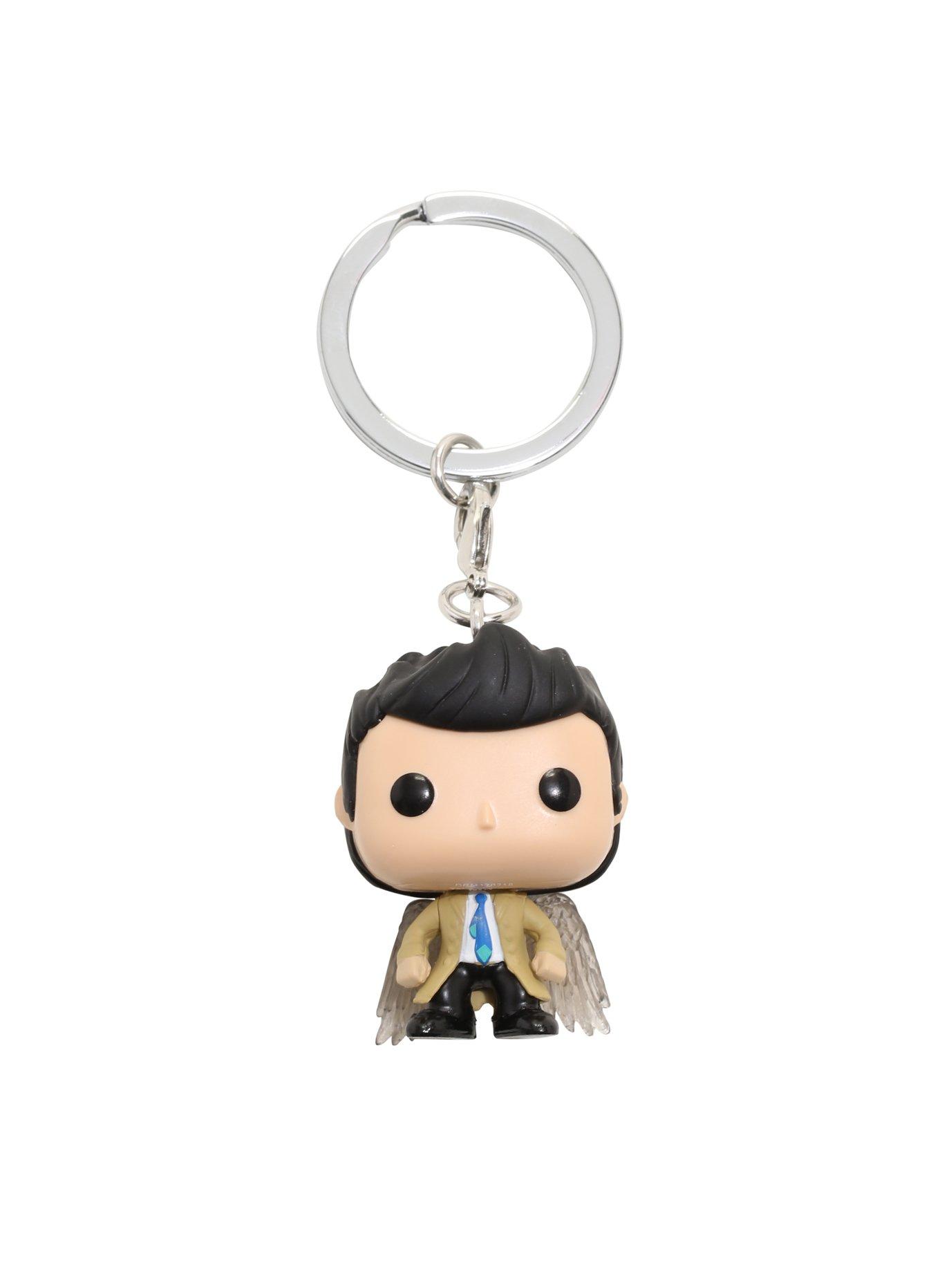 Funko Supernatural Pocket Pop! Castiel Trenchcoat Key Chain Hot Topic Exclusive, , alternate