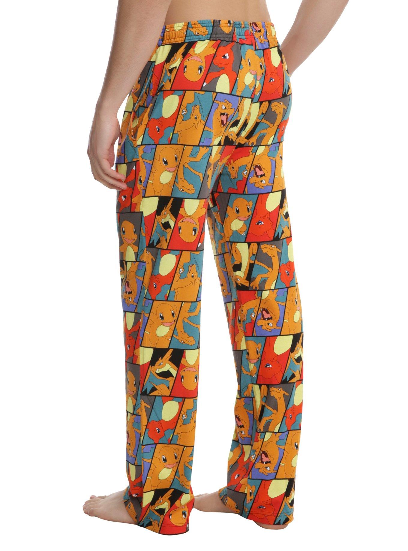 Pokemon Charmander Evolution Print Guys Pajama Pants, , alternate