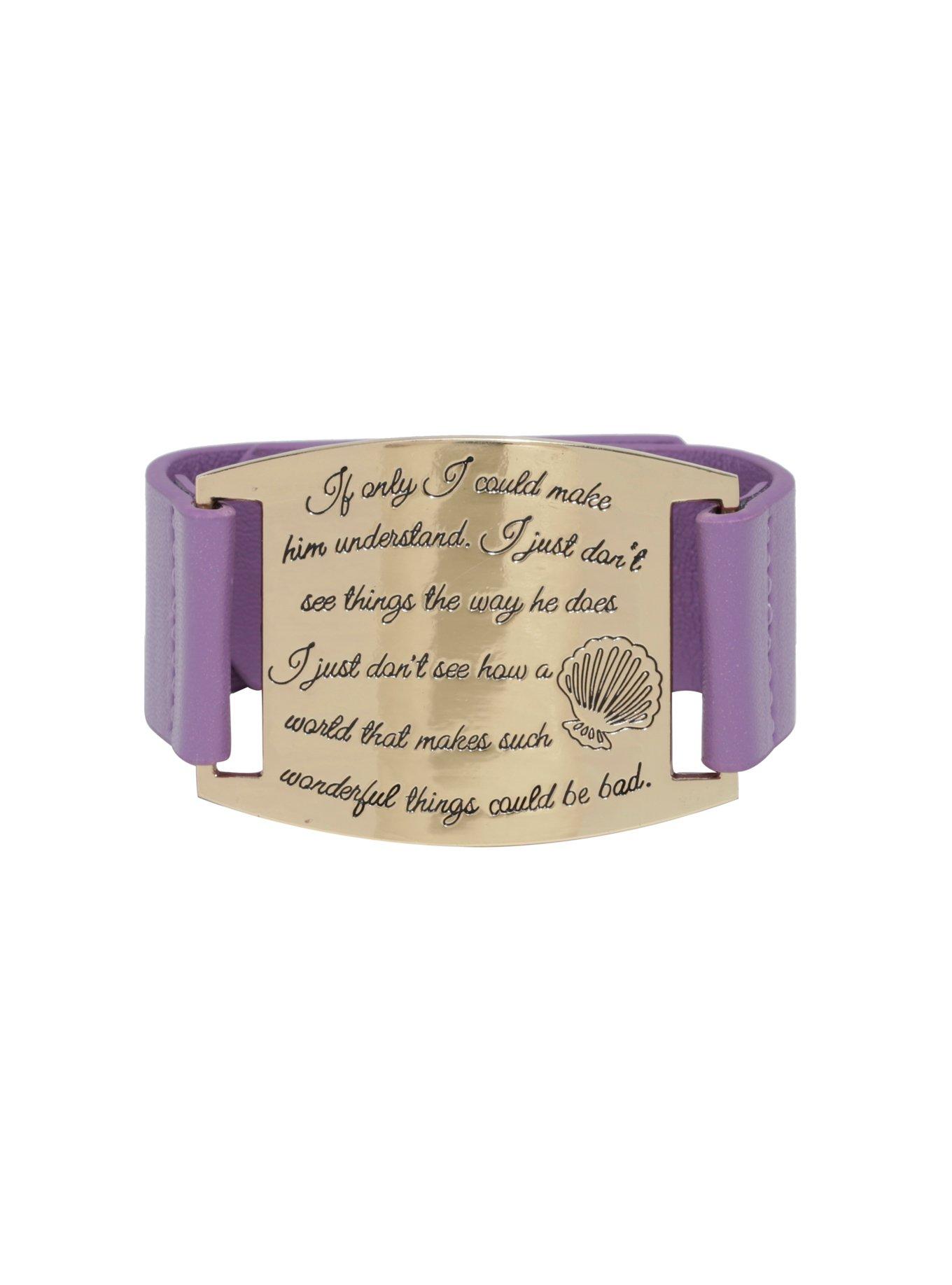 Disney The Little Mermaid Ariel Quote Bracelet, , alternate