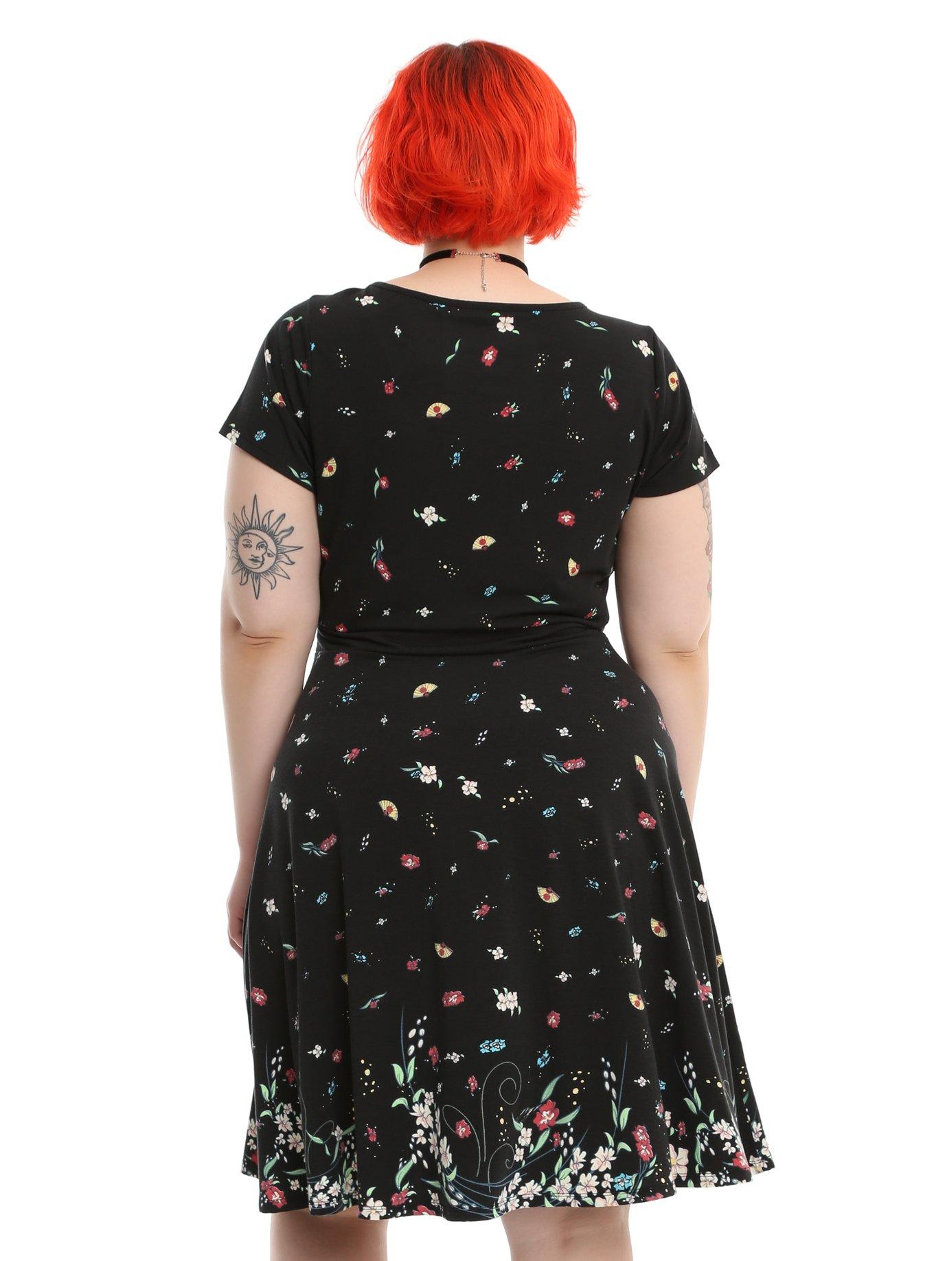 Her Universe Studio Ghibli Spirited Away Confetti Wrap Dress Plus Size, , alternate