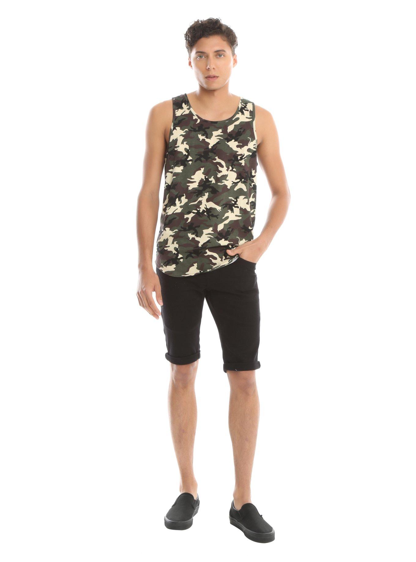 XXX RUDE Cat Camo Print Tank Top, , alternate