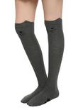 Blackheart Grey Kitty Over-The-Knee Socks, , alternate