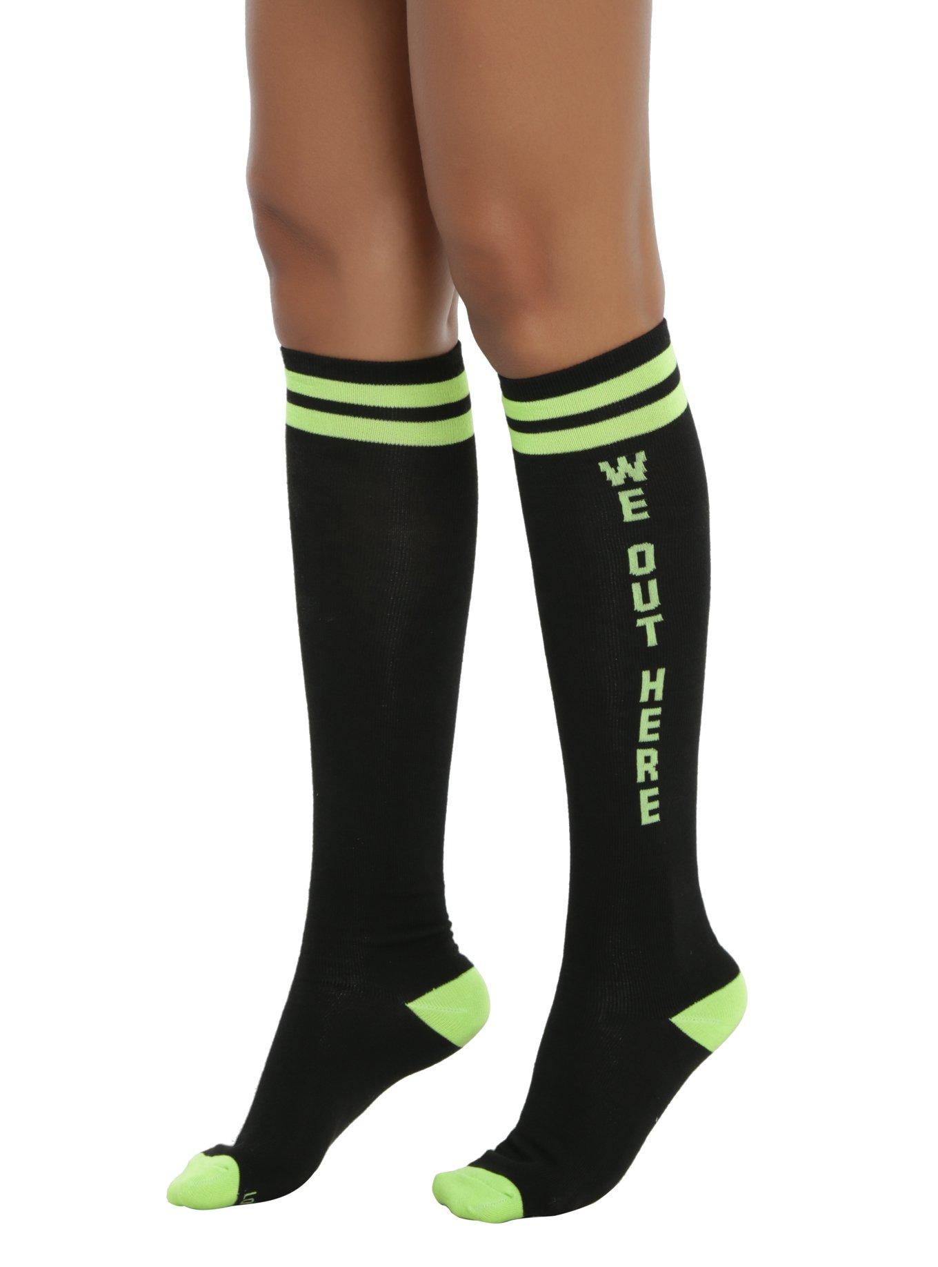 Loungefly Alien We Out Here Knee-High Socks, , alternate