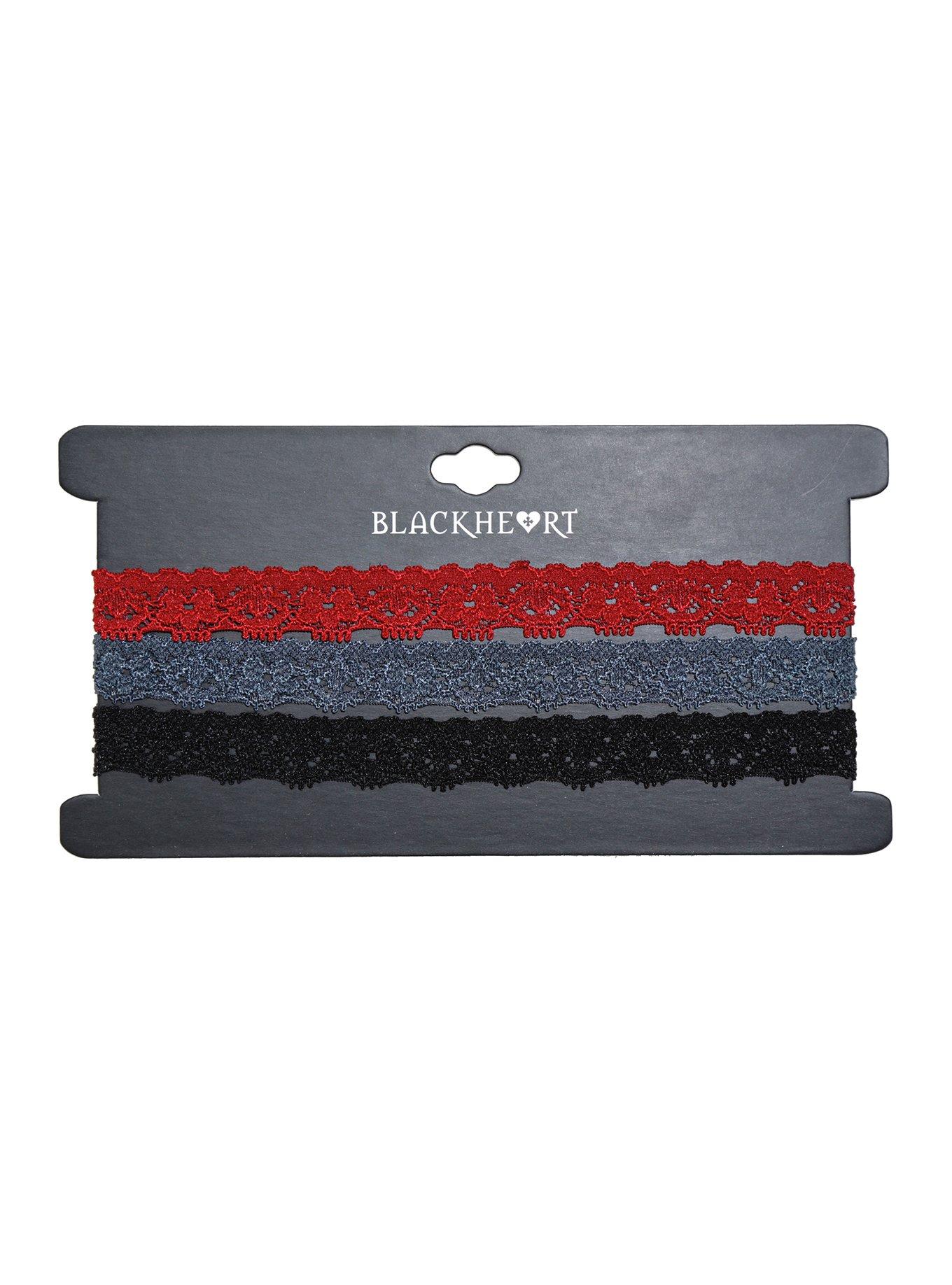 Blackheart Dark Lace Choker Set, , alternate