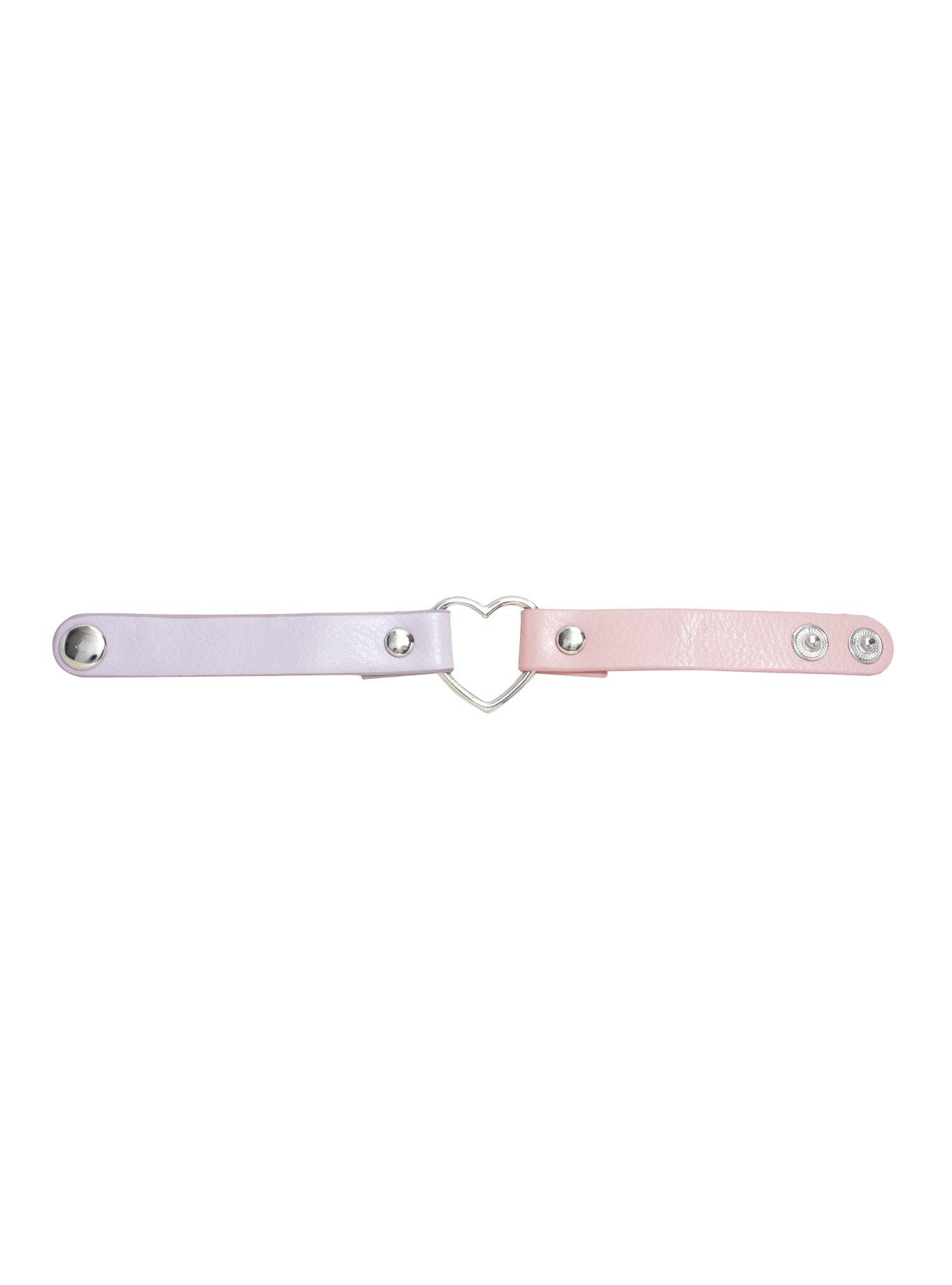 Blackheart Pink & Lavender Half & Half Bondage Bracelet, , alternate