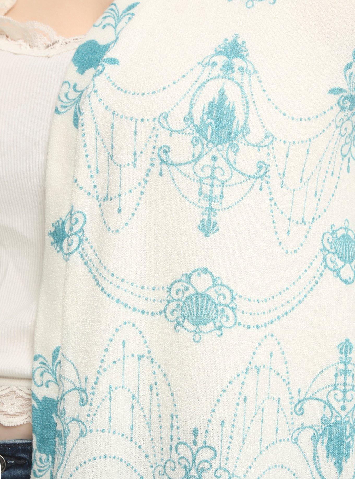 Disney The Little Mermaid Lace Back Girls Flyaway Cardigan Plus Size, , alternate