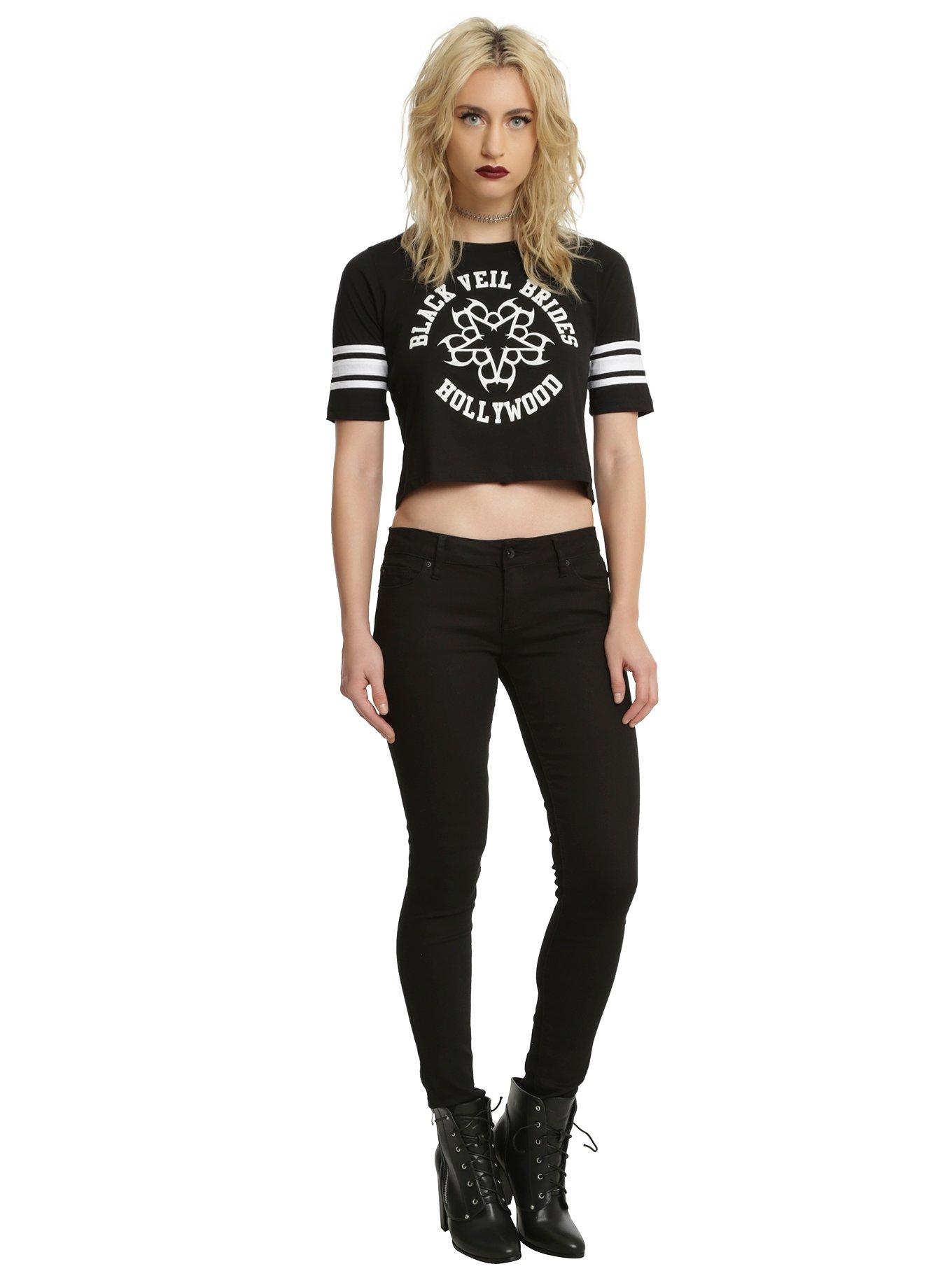 Black Veil Brides Girls Athletic Crop Top, , alternate