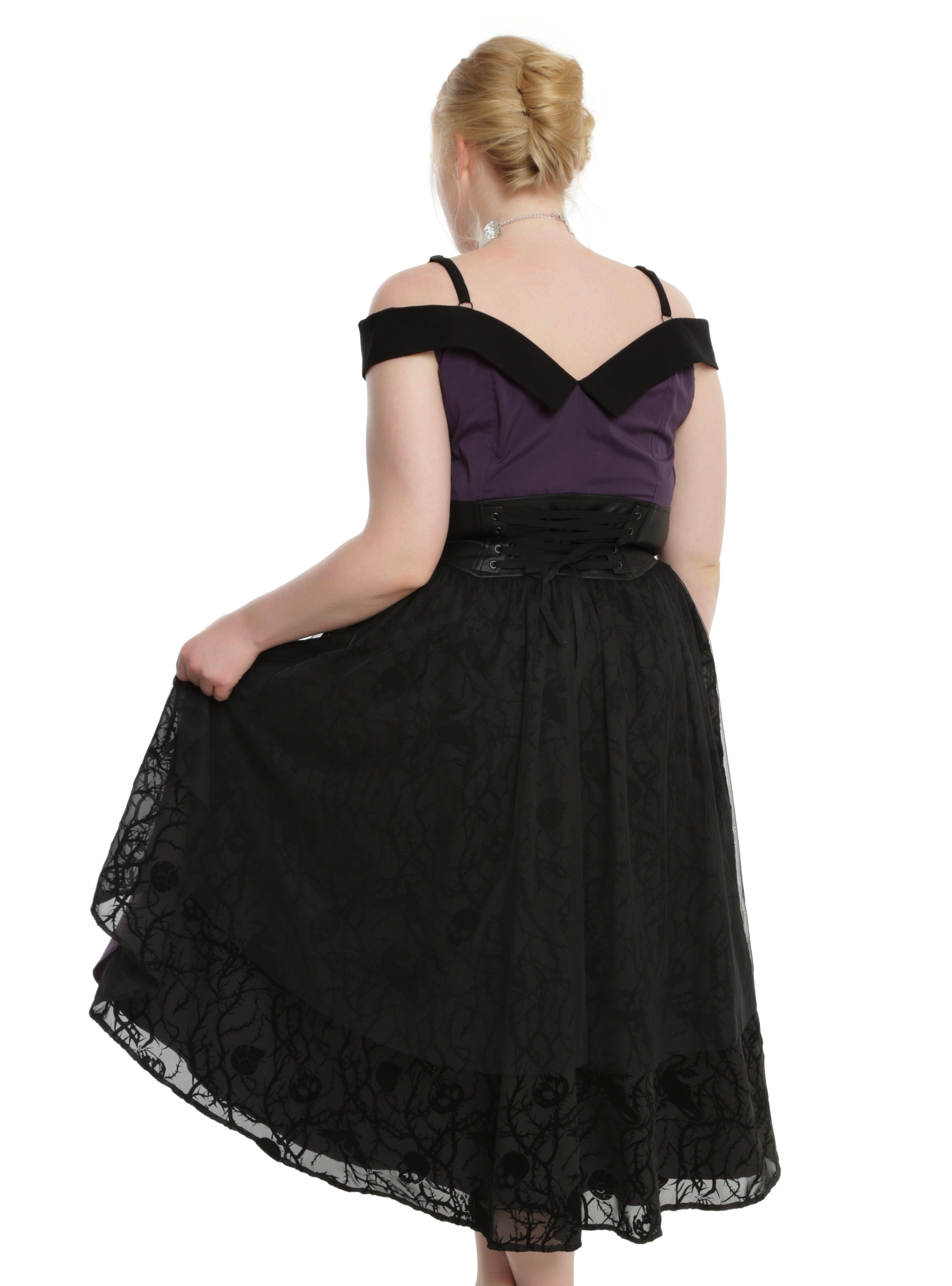 Disney Villains Black & Purple Gown Plus Size, , alternate