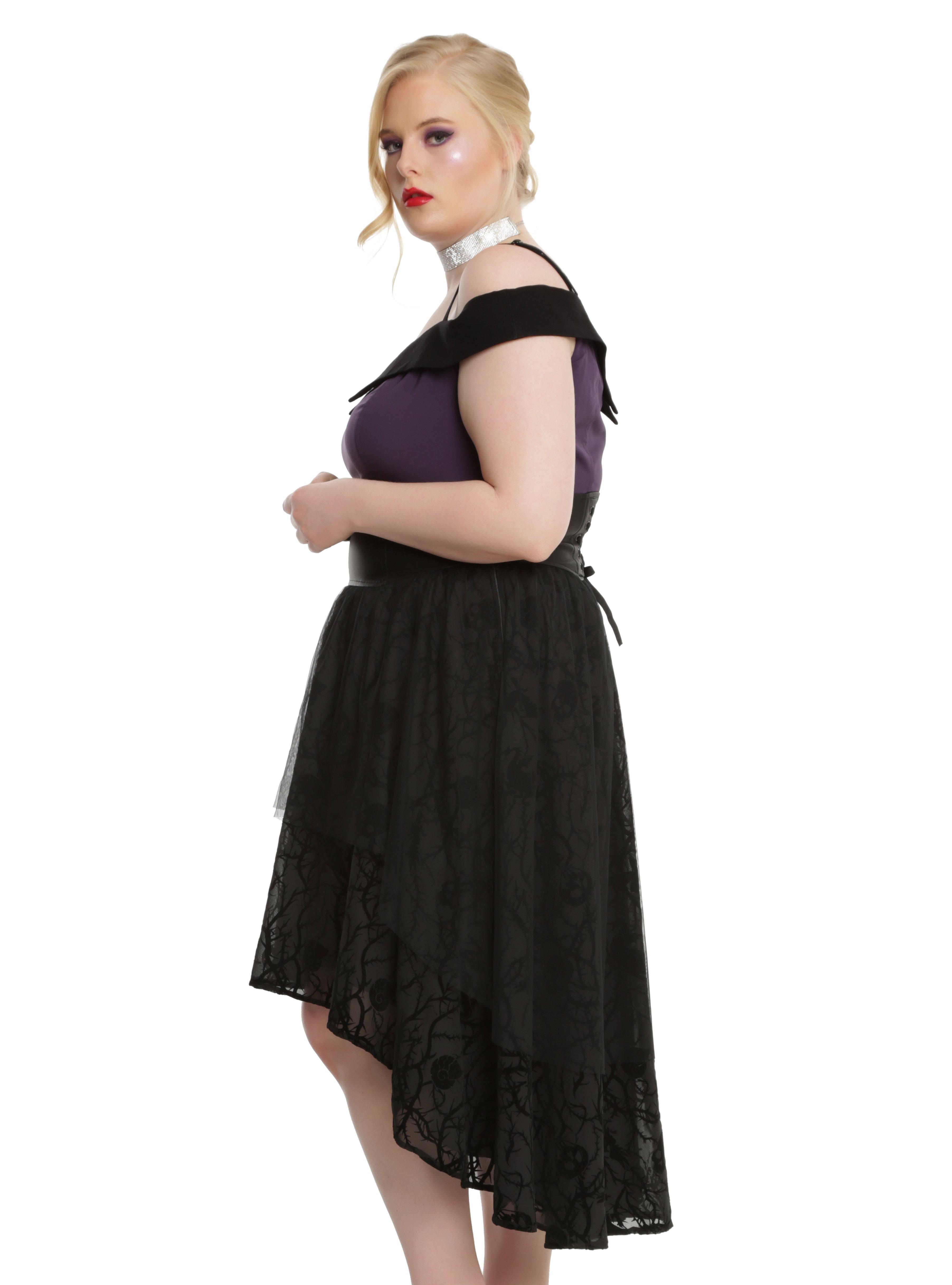 Disney Villains Black & Purple Gown Plus Size, , alternate