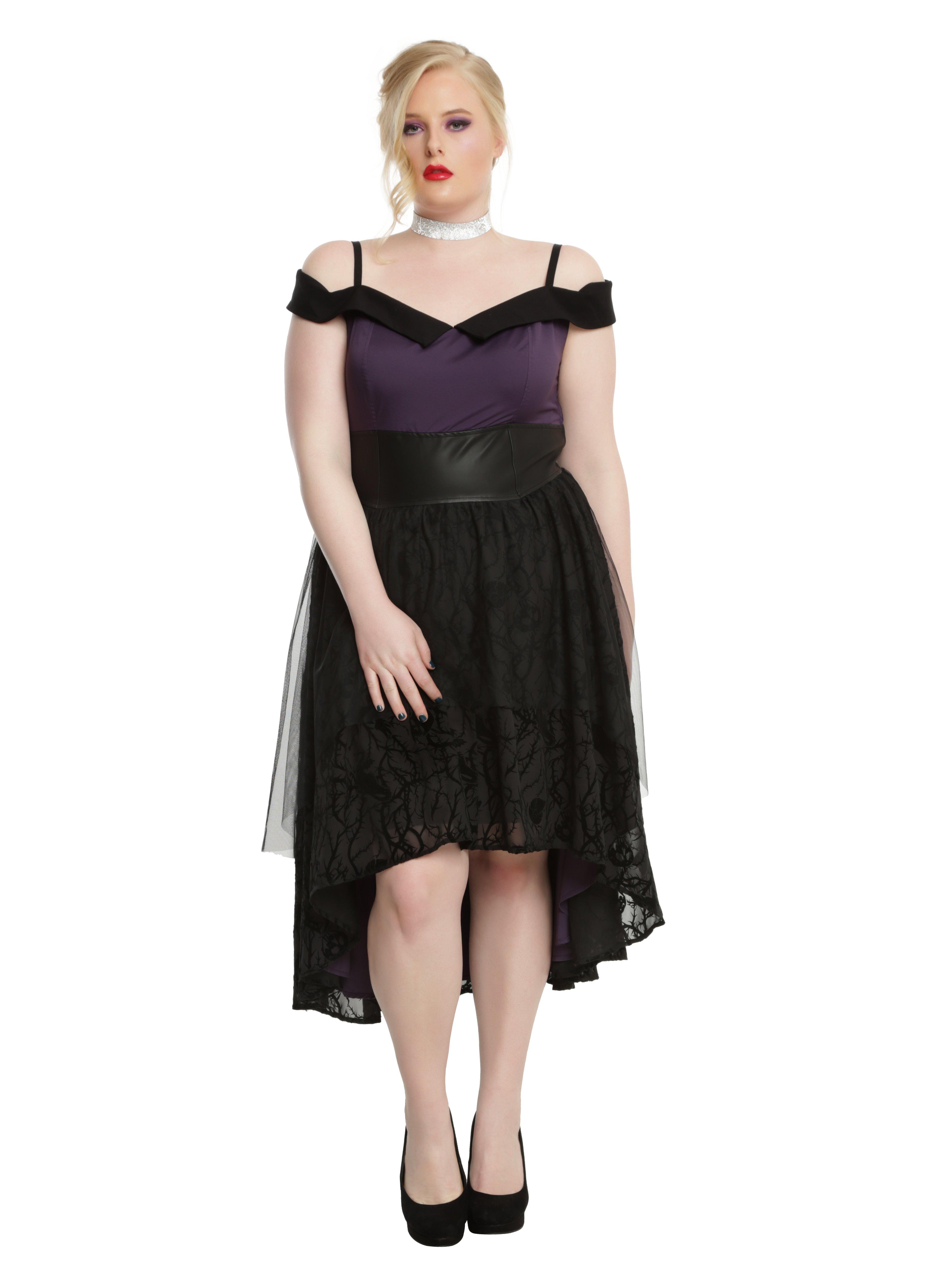 Disney Villains Black & Purple Gown Plus Size, , alternate