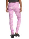 Blackheart Pastel Pink Galaxy Print Super Skinny Jeans, , alternate