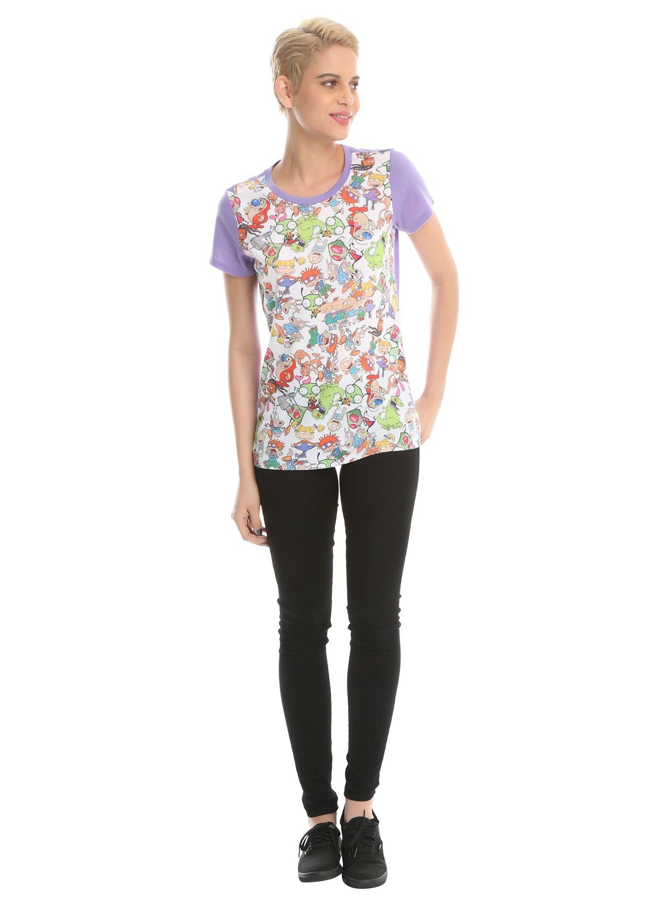 Nickelodeon Retro Characters Sublimation Girls T-Shirt, , alternate