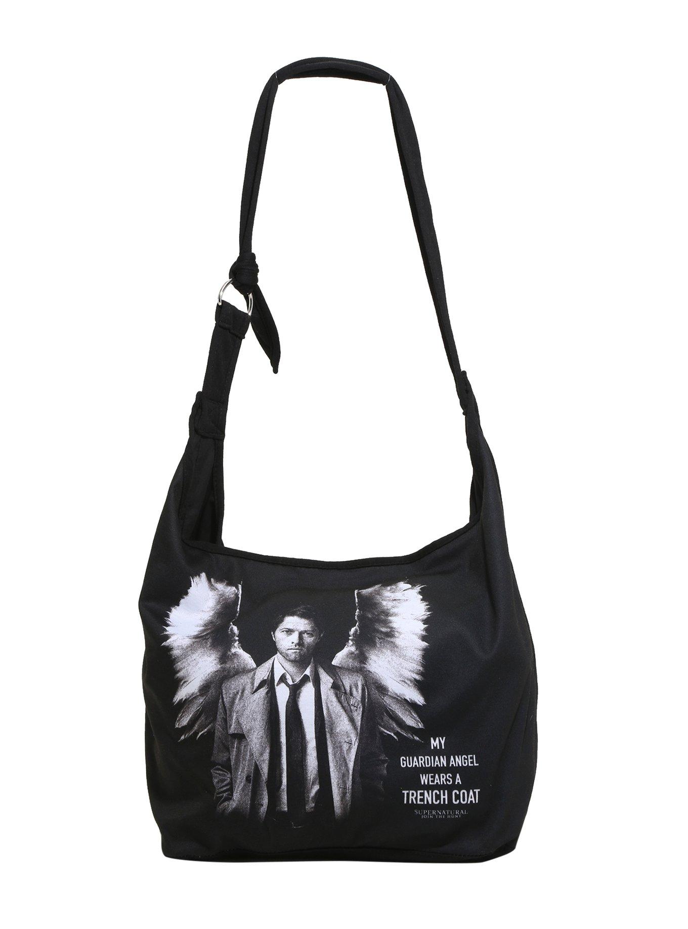 Supernatural Castiel Guardian Angel Black Hobo Bag, , alternate