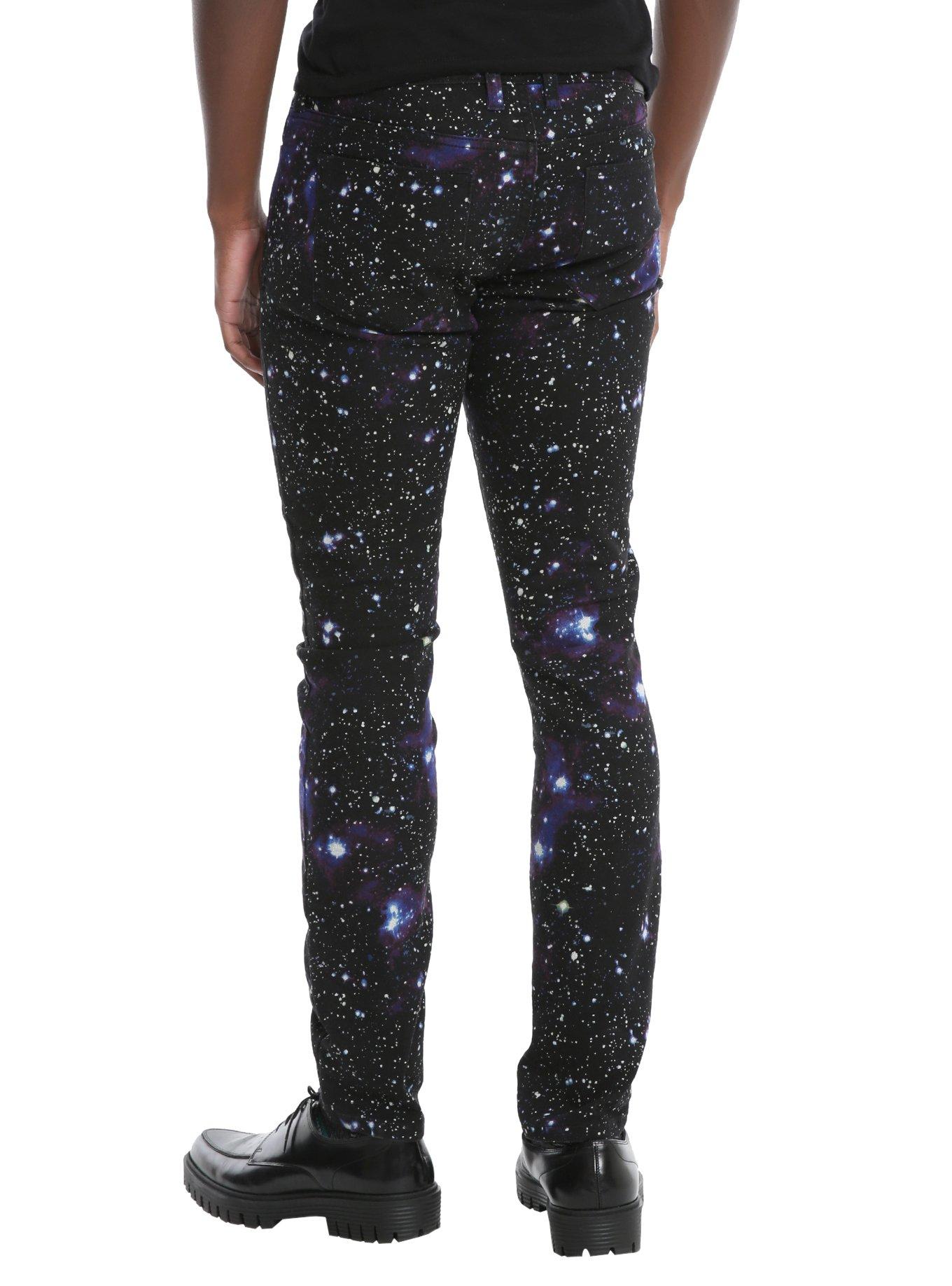 XXX RUDE Galaxy Print Skinny Jeans