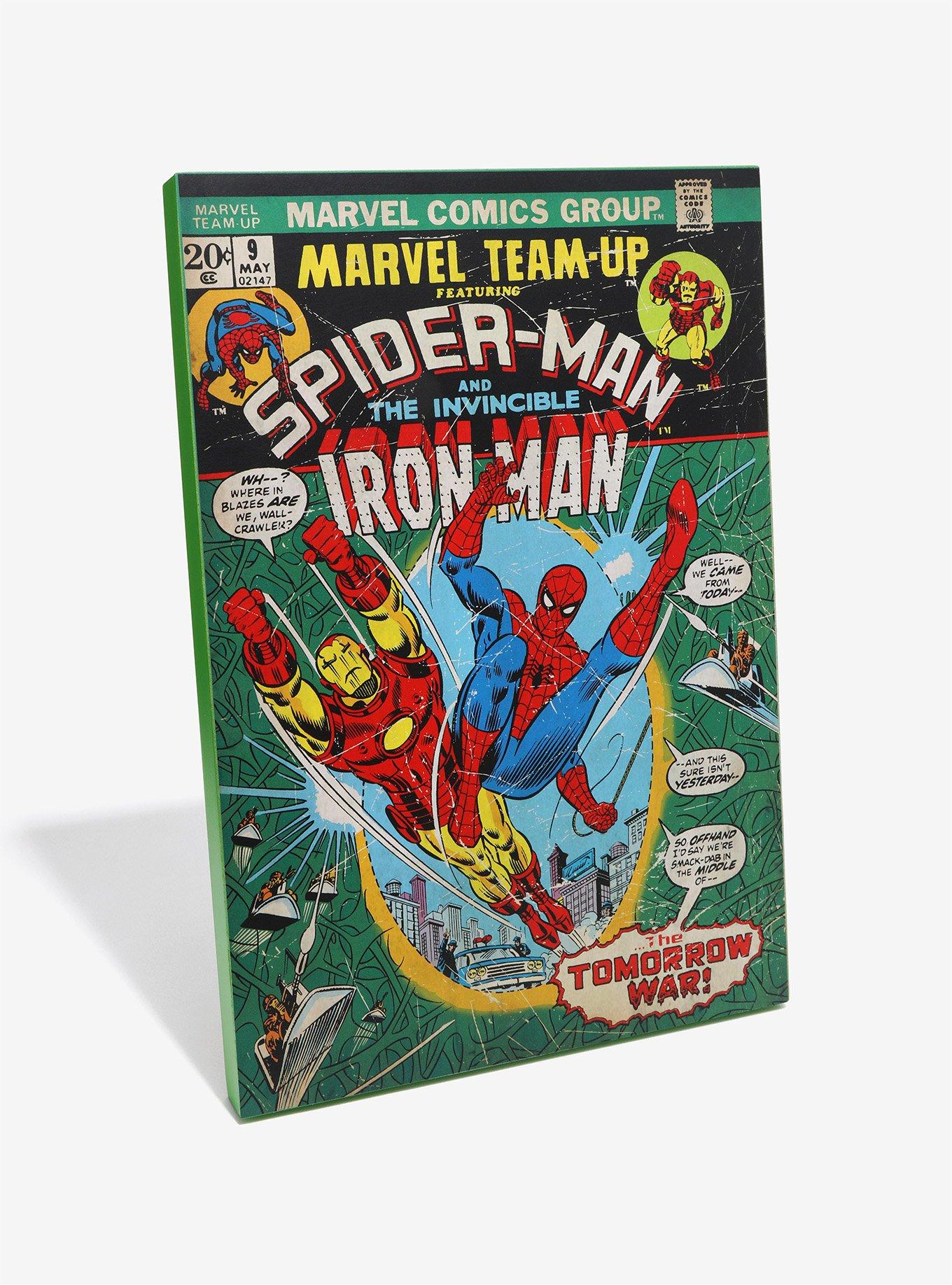 Marvel Spider-Man Vintage Comic Canvas Wall Art - BoxLunch Exclusive, , alternate