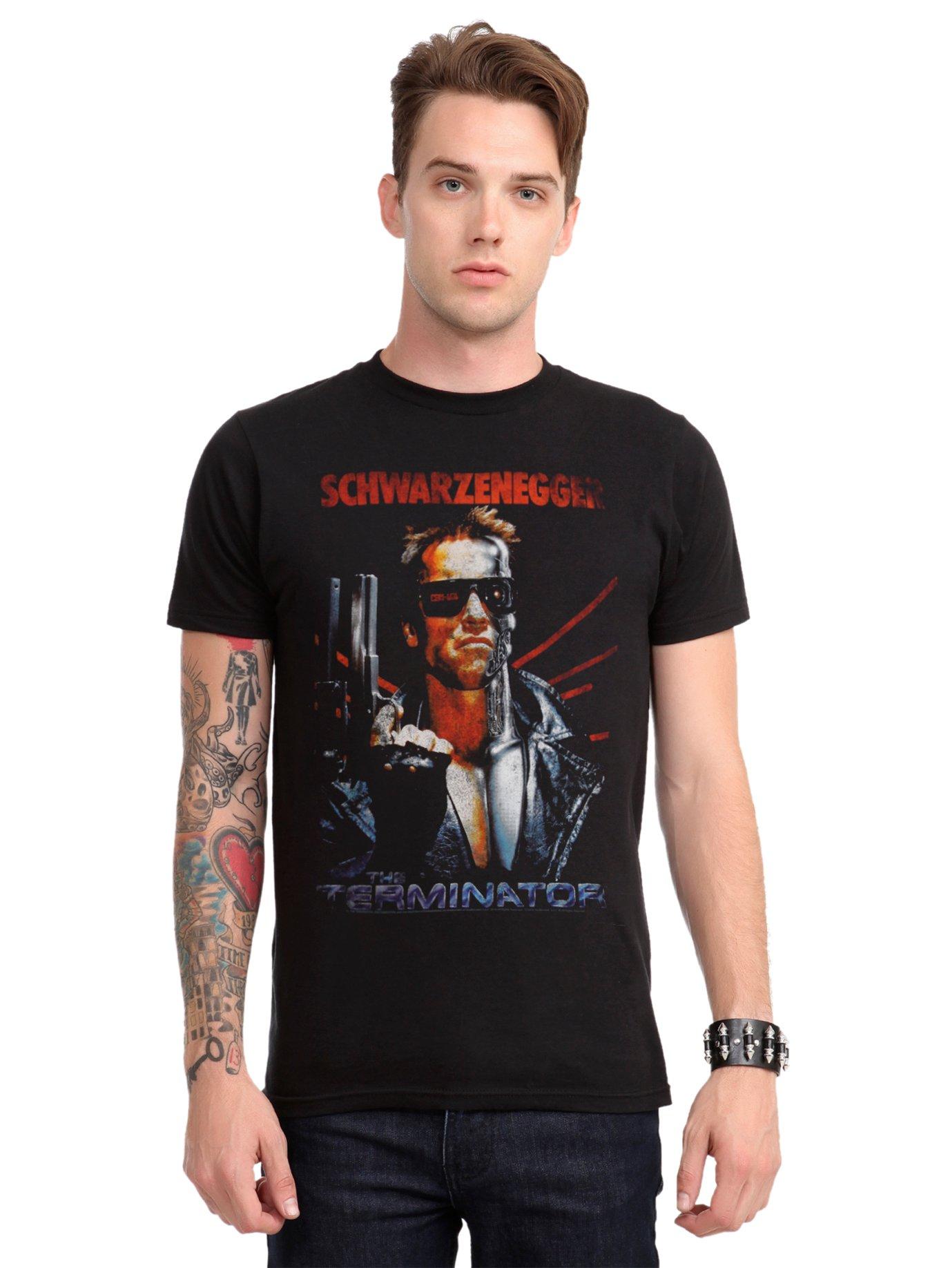 The Terminator Schwarzenegger Poster T-Shirt, , alternate