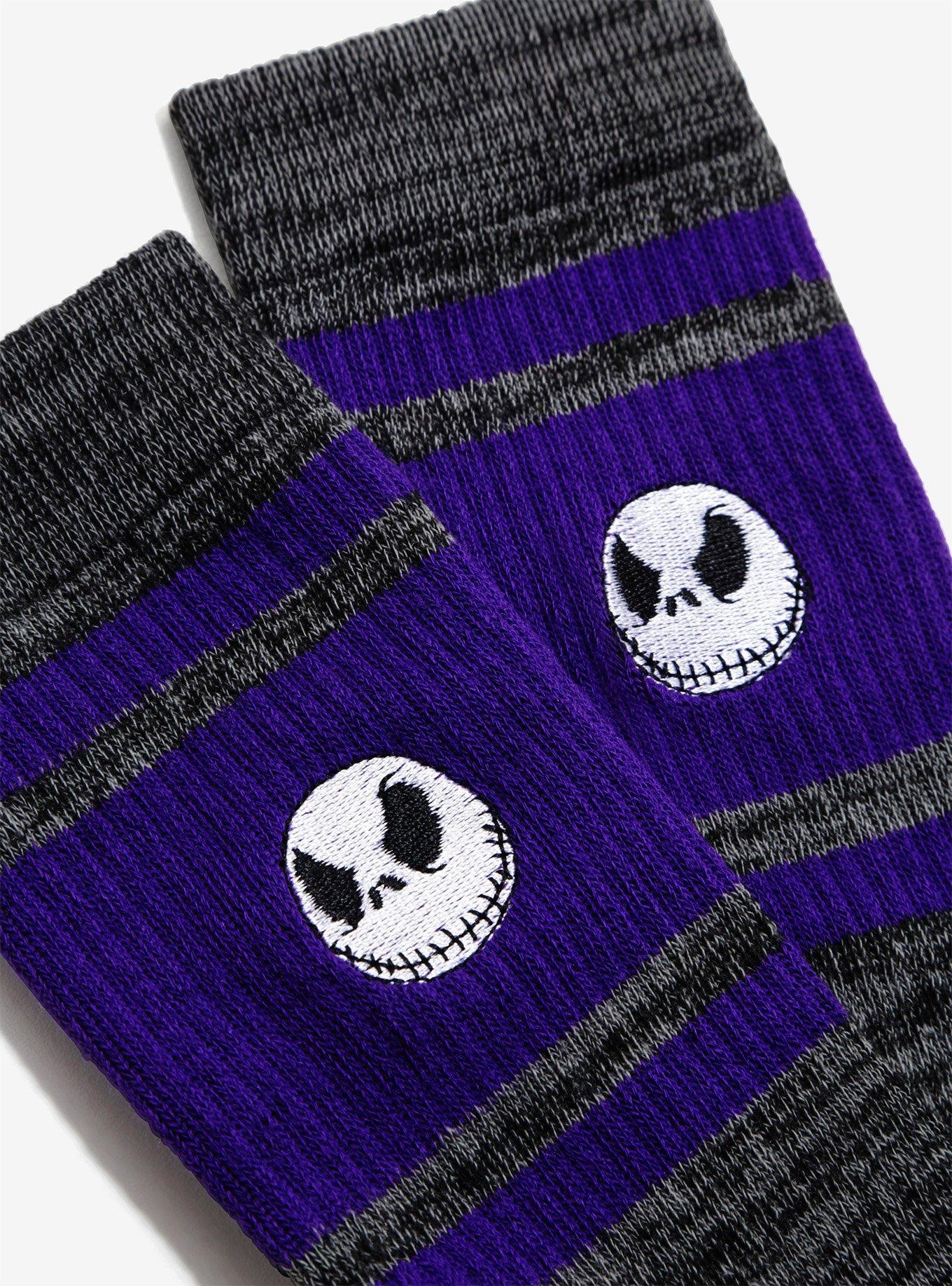 The Nightmare Before Christmas Embroidered Jack Crew Socks, , alternate