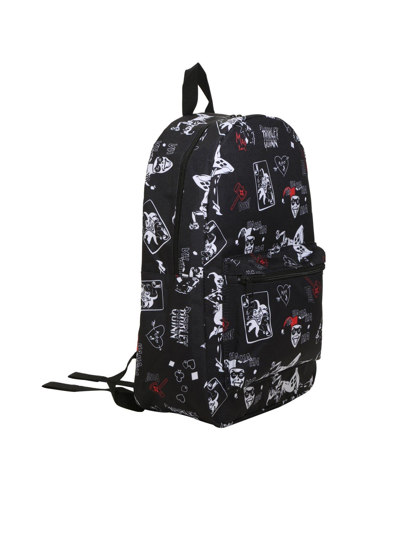 DC Comics Harley Quinn Toss Print Backpack, , alternate