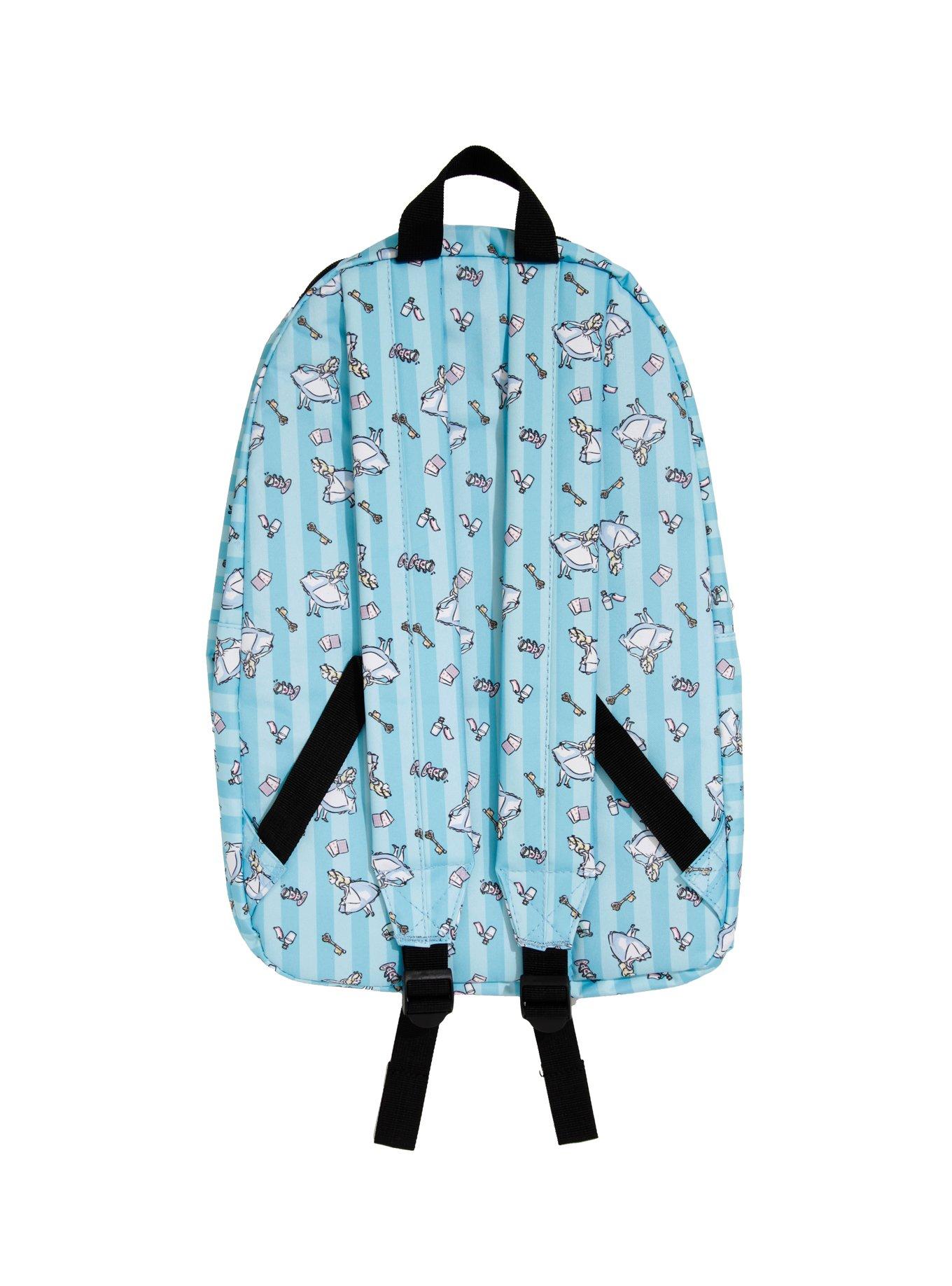 Loungefly Disney Alice In Wonderland Stripe Toss Print Backpack, , alternate