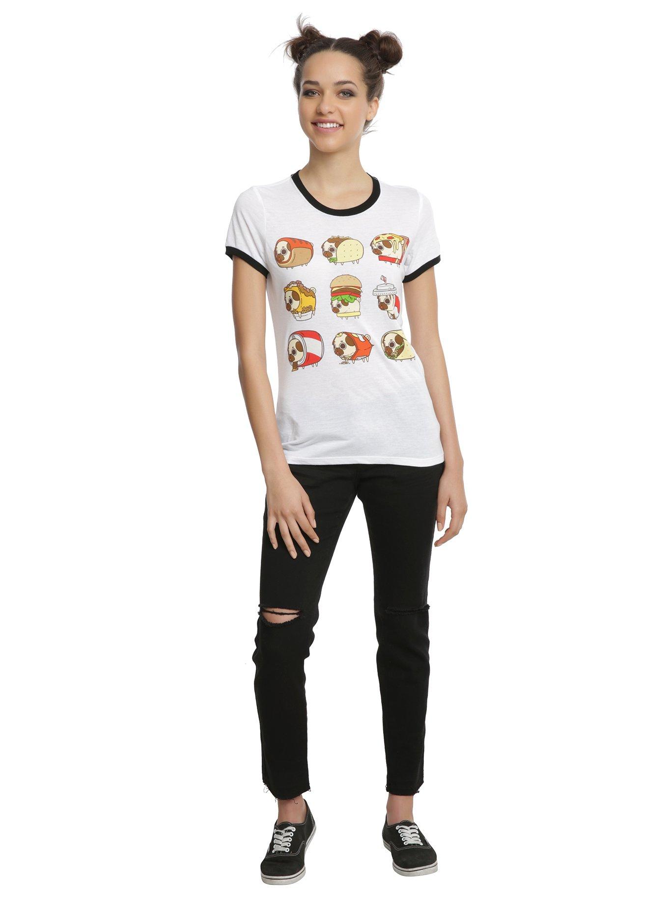 Puglie Junk Food Girls Ringer T-Shirt, , alternate