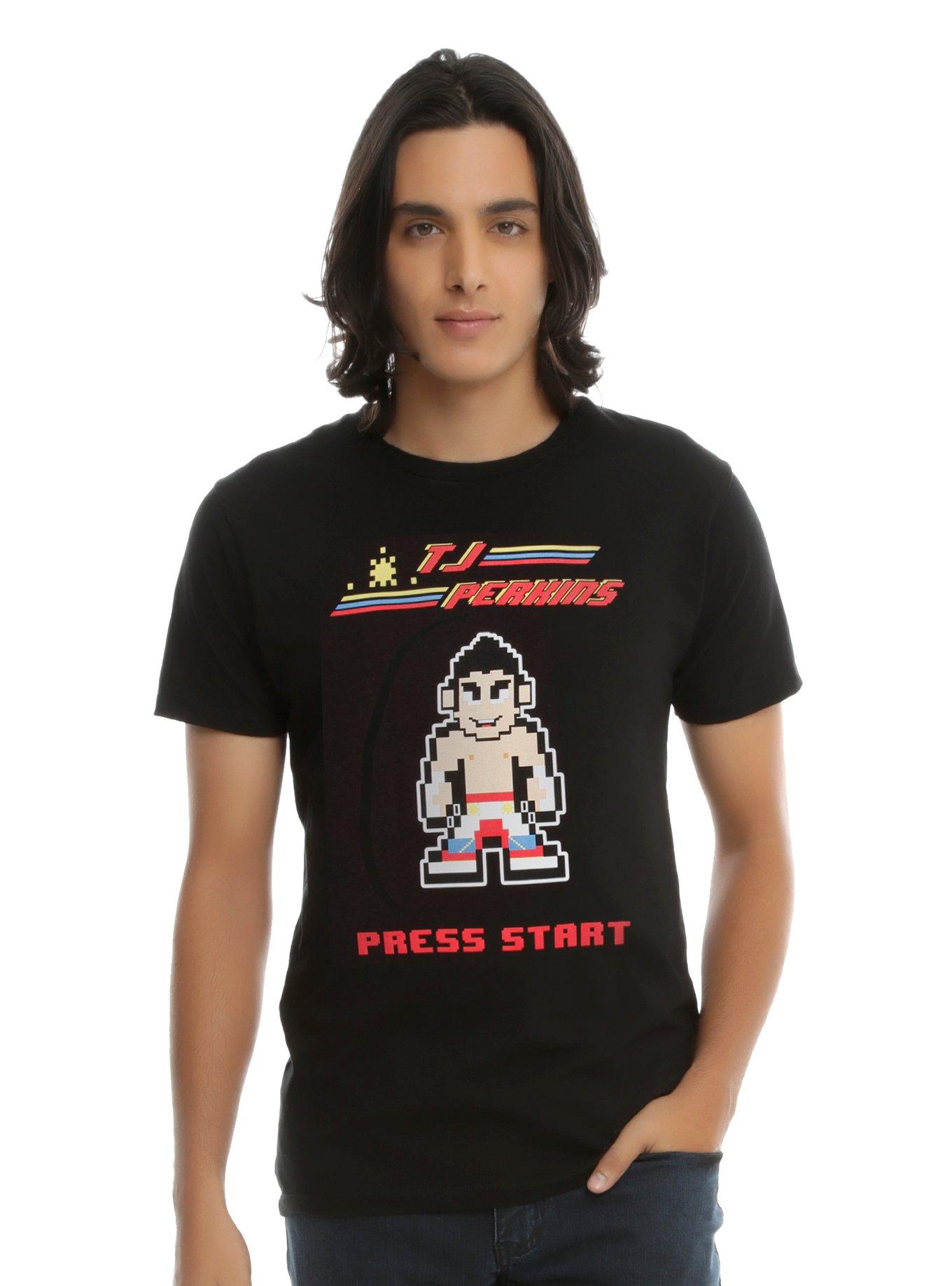 WWE TJ Perkins Pixel T-Shirt, BLACK, alternate