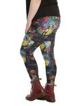 Disney Beauty And The Beast Stained Glass Leggings Plus Size, , alternate