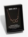 Serotonin Molecular Structure Rose Gold Plated Necklace, , alternate