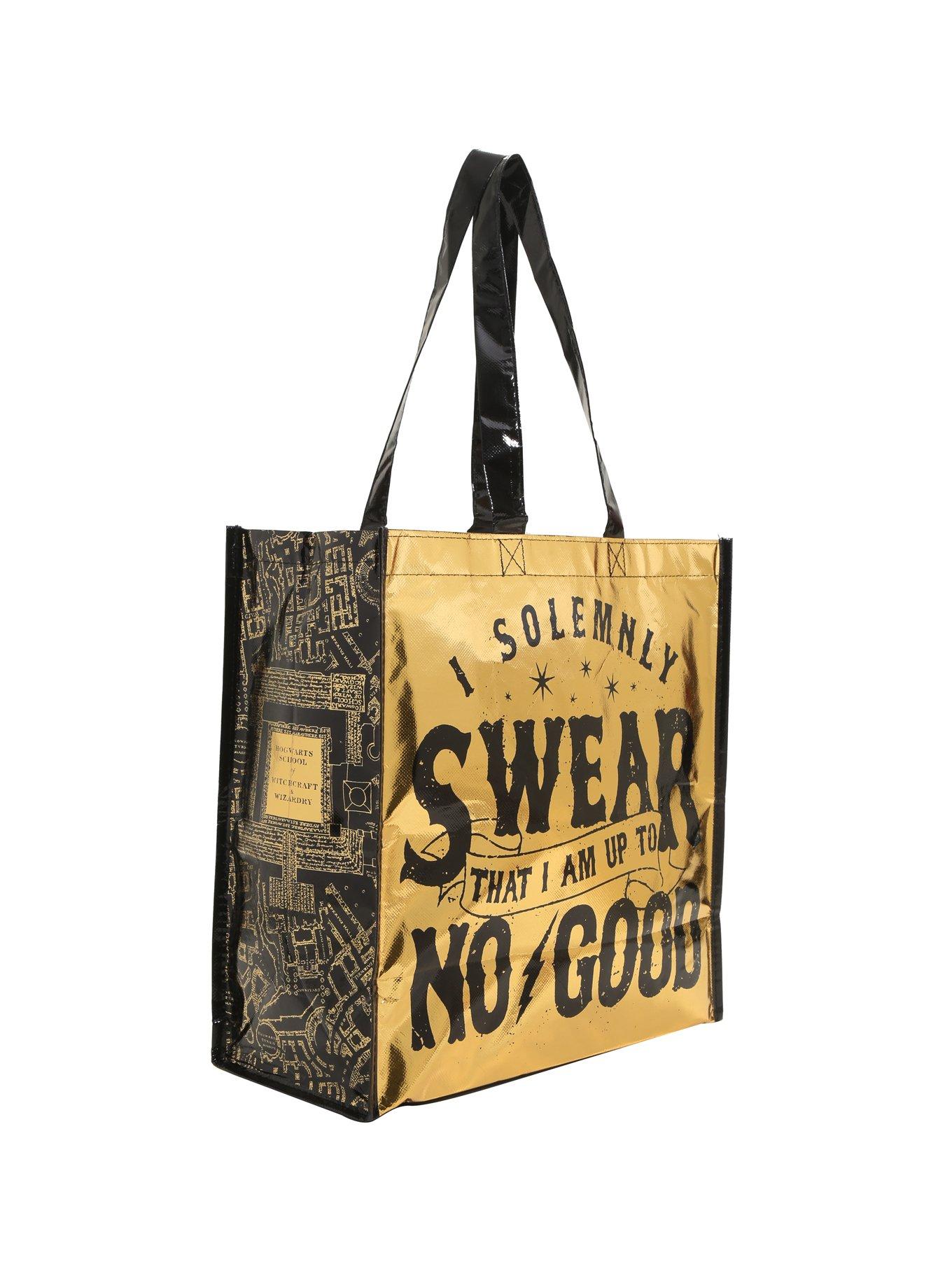 Harry Potter Solemnly Swear Gold Reusable Tote, , alternate