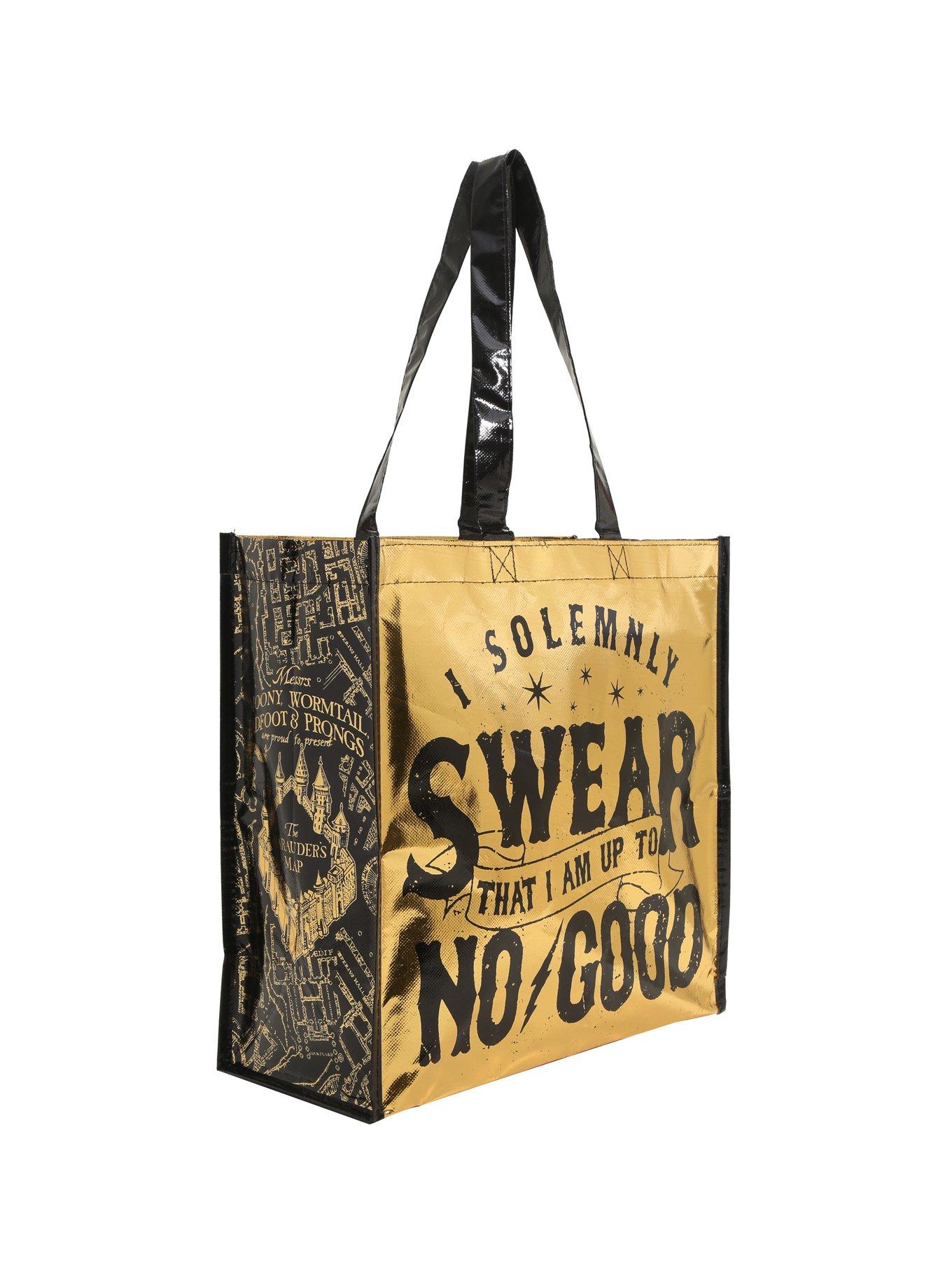 Harry Potter Solemnly Swear Gold Reusable Tote, , alternate