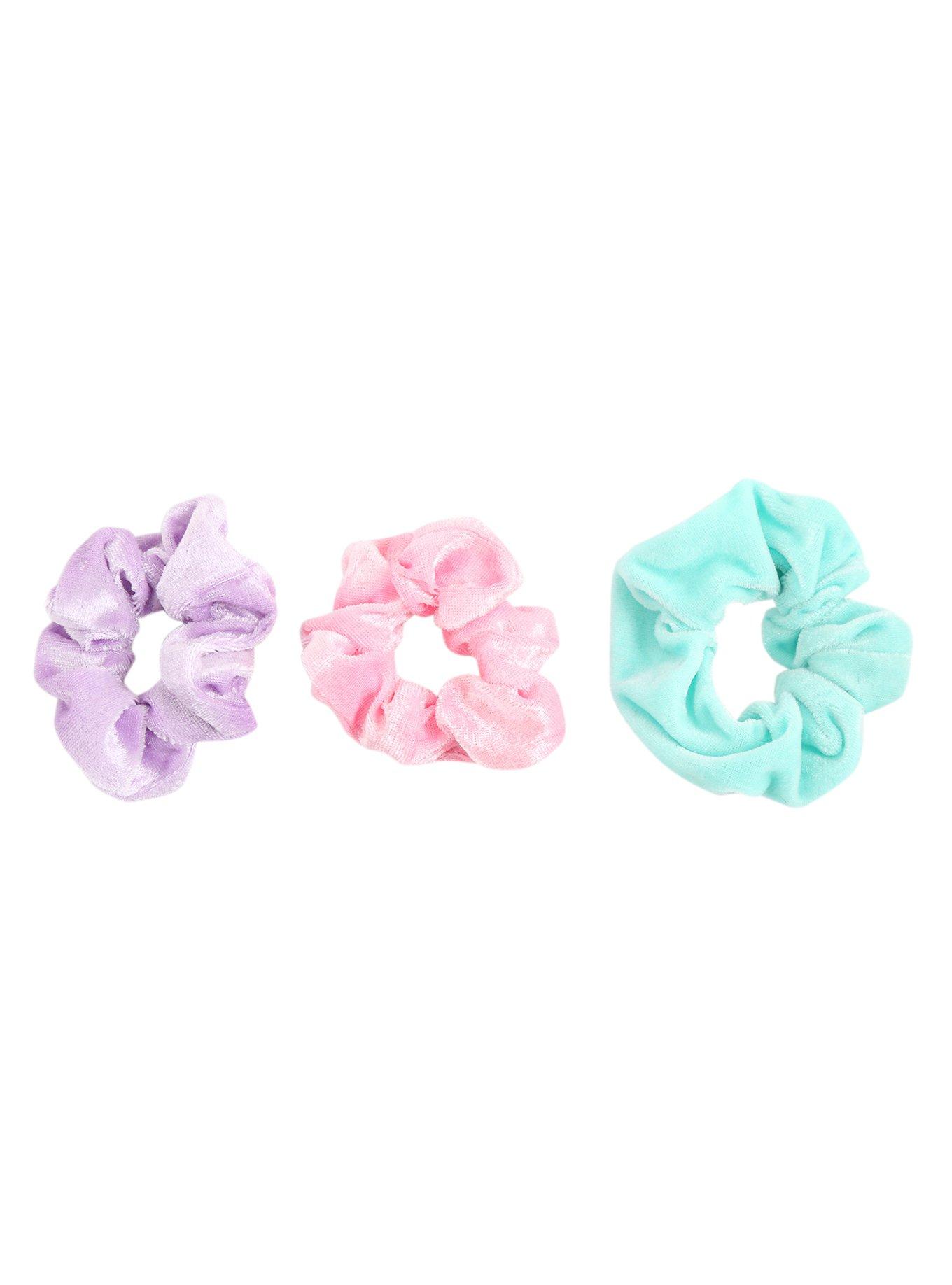 Pastel Velvet Scrunchie Set, , alternate