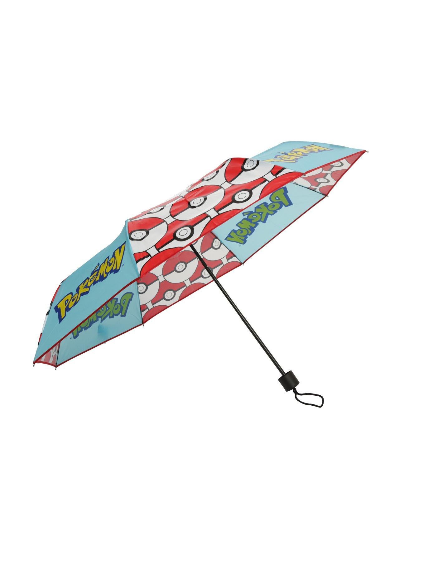 Pokemon Logo Poke Ball Compact Umbrella, , alternate