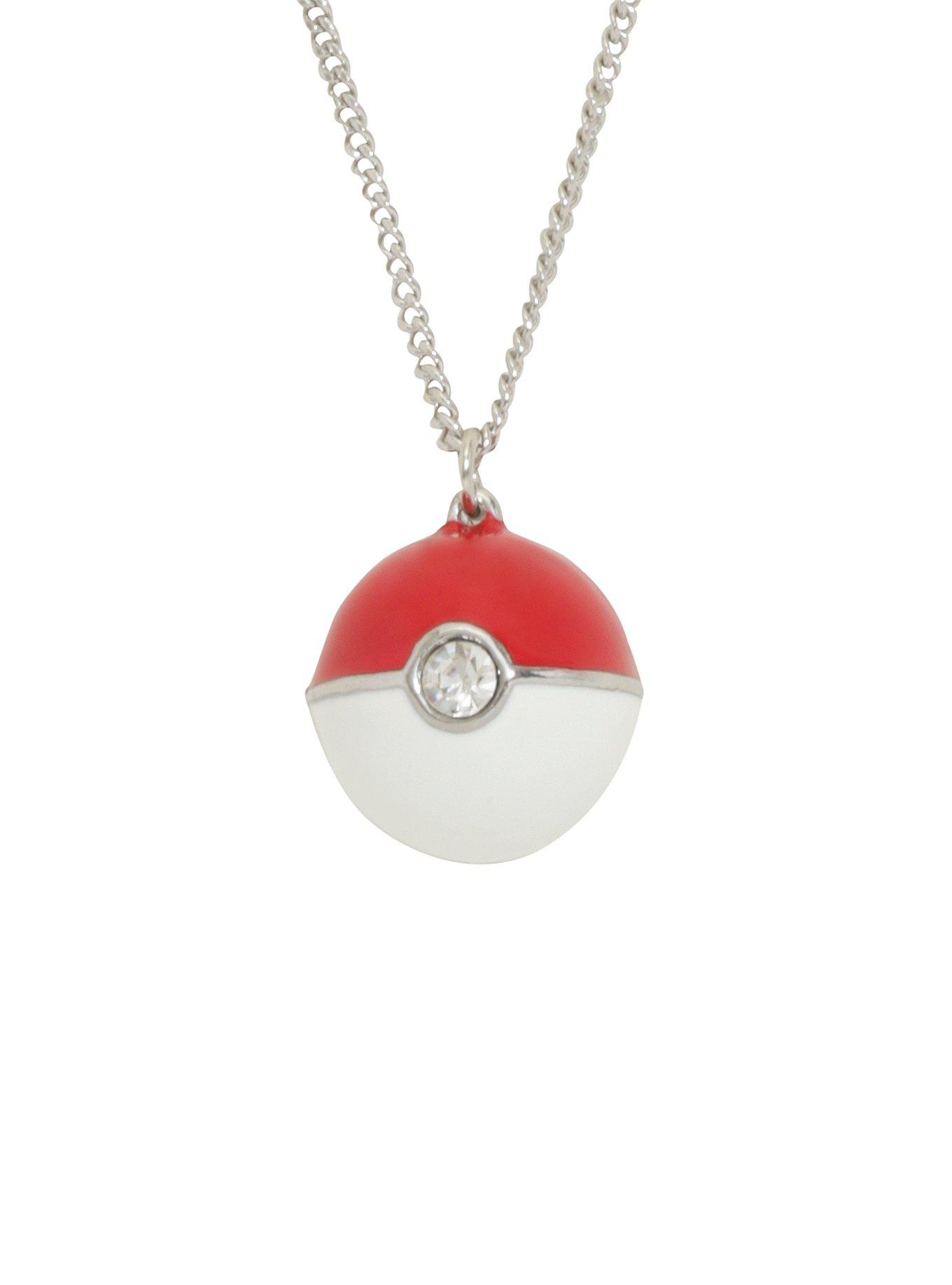Pokemon Poke Ball Bling Charm Necklace, , alternate