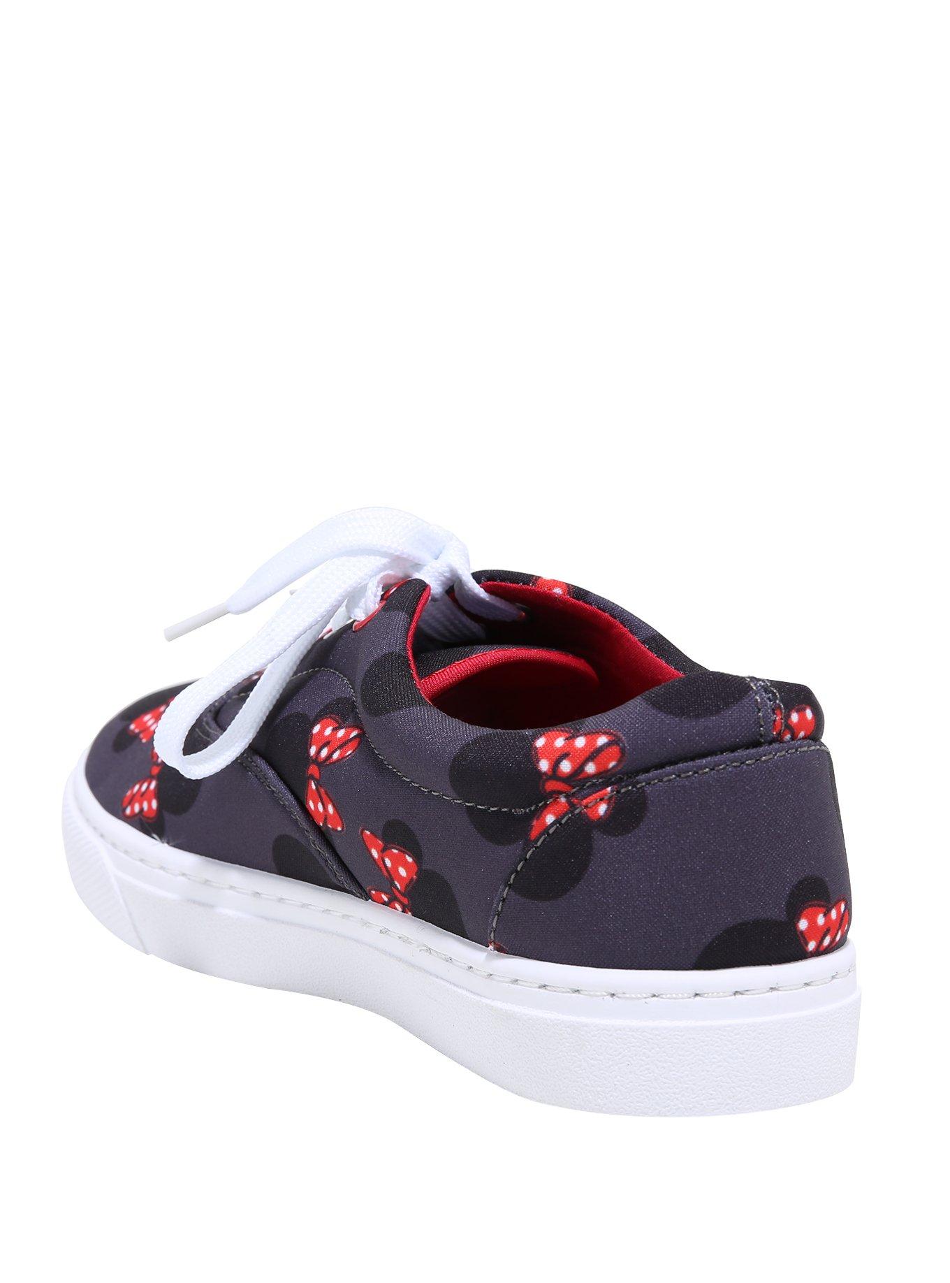 Disney Minnie Mouse Bow Print Sneakers, , alternate