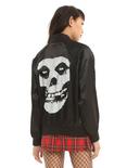 Misfits Skull Girls Satin Souvenir Jacket, , alternate