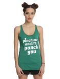 Pinch Me & I'll Punch You Girls Tank Top, , alternate