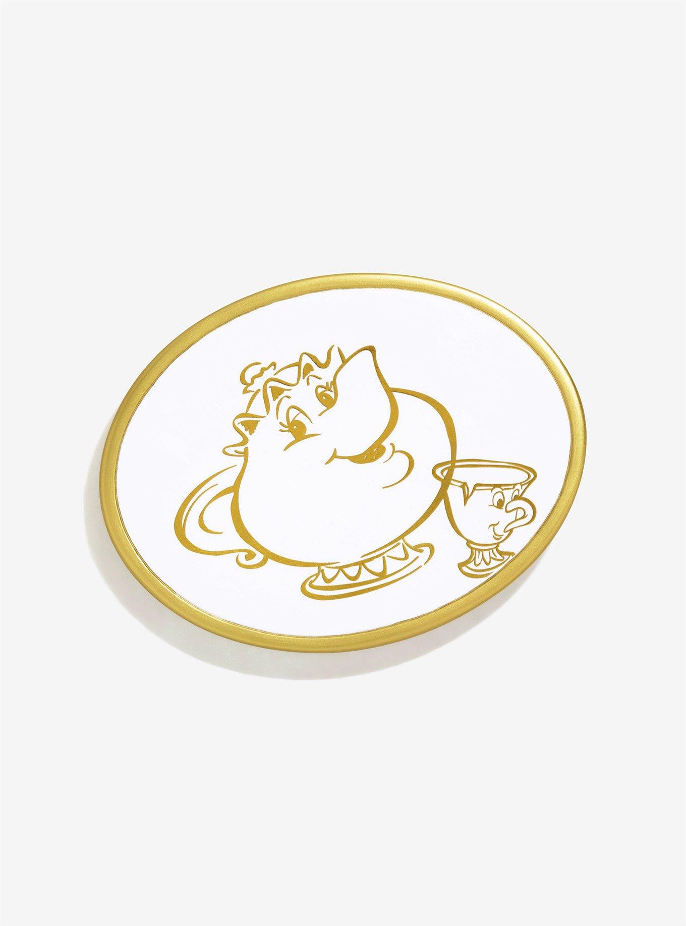 Disney Beauty And The Beast Gold Sketch Soap Dish, , alternate