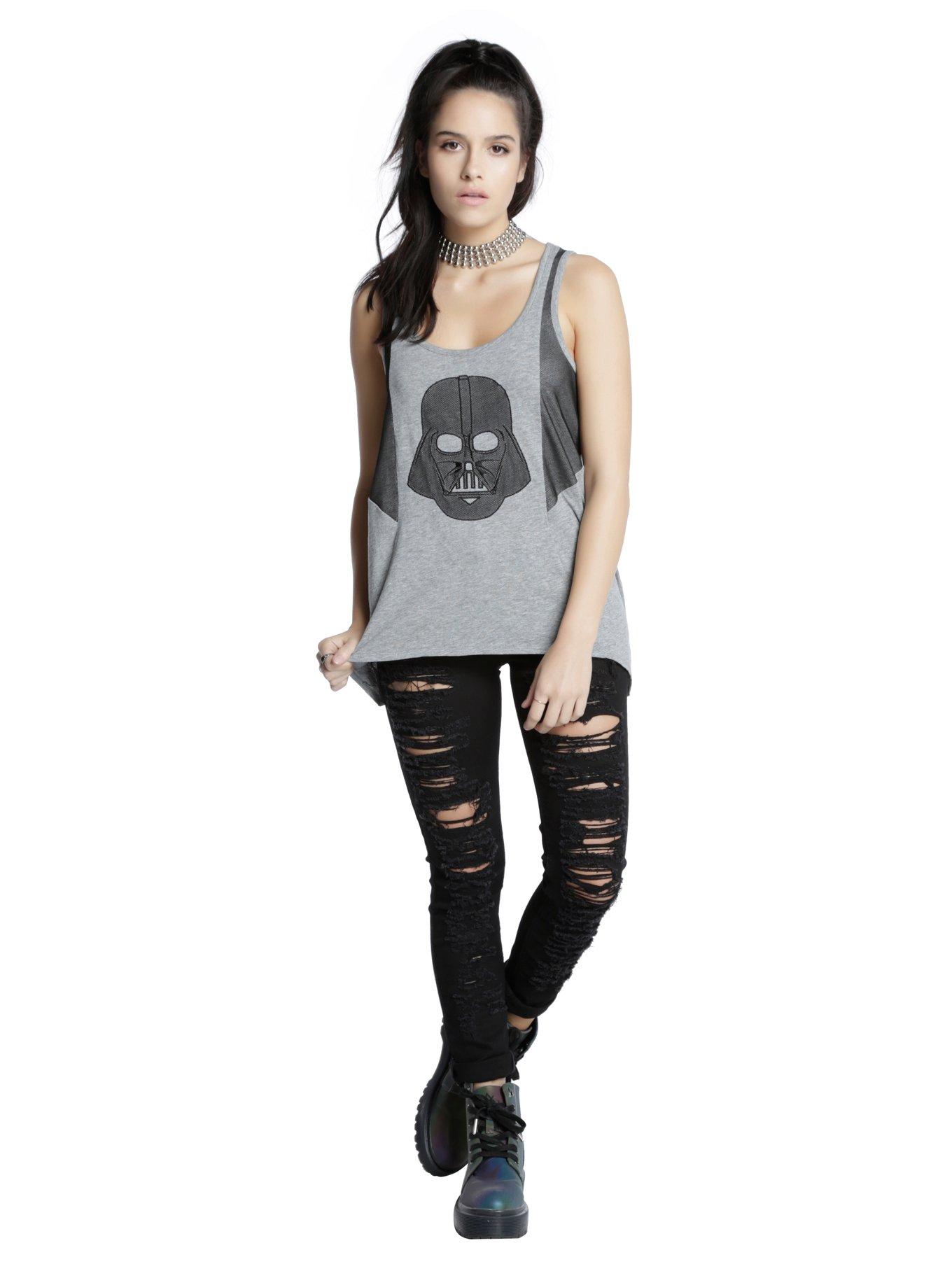 Her Universe Star Wars Darth Vader Lack Of Faith Girls Tank Top, , alternate