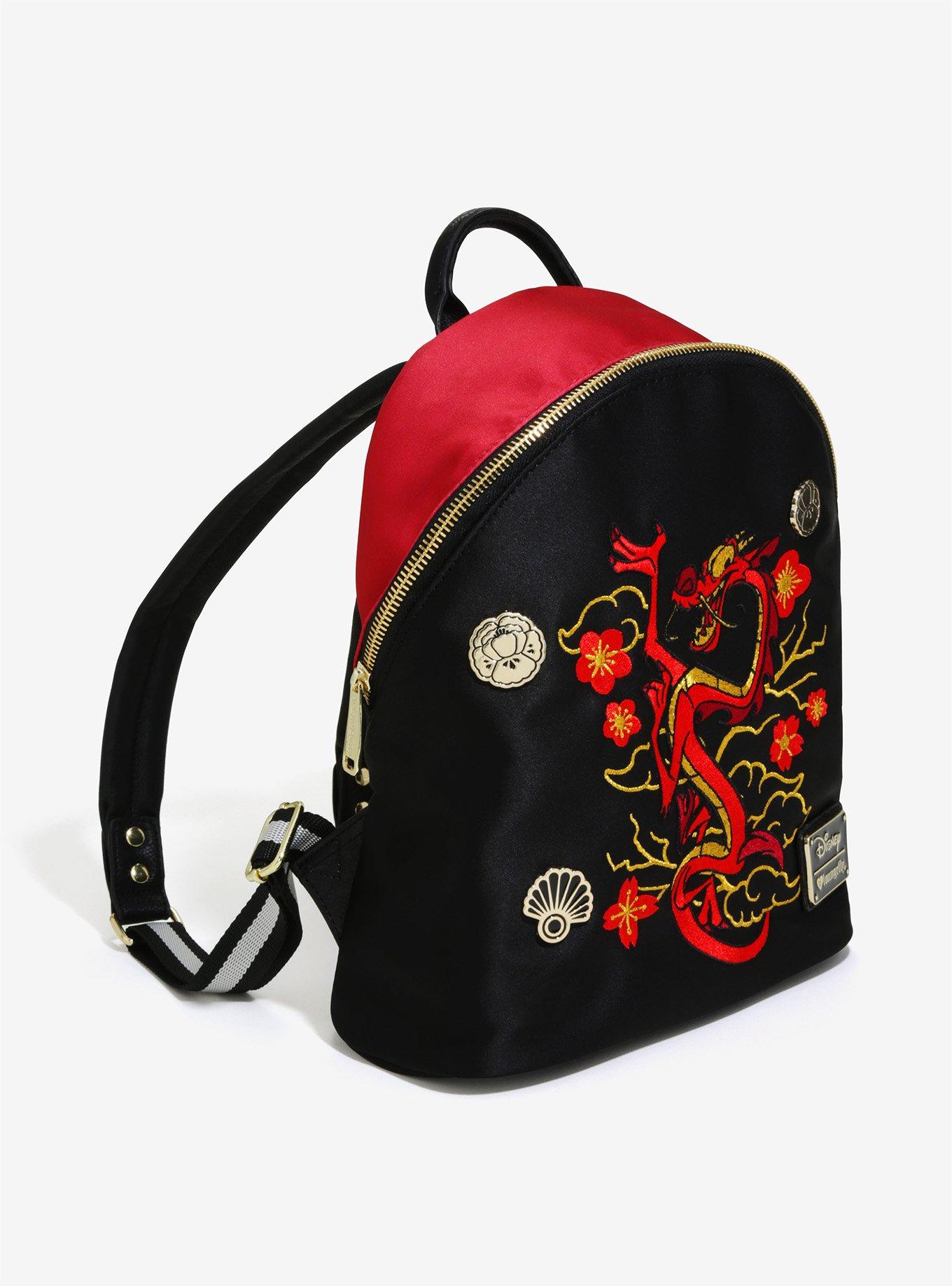 Loungefly Disney Mulan Mushu Satin Mini Backpack, , alternate