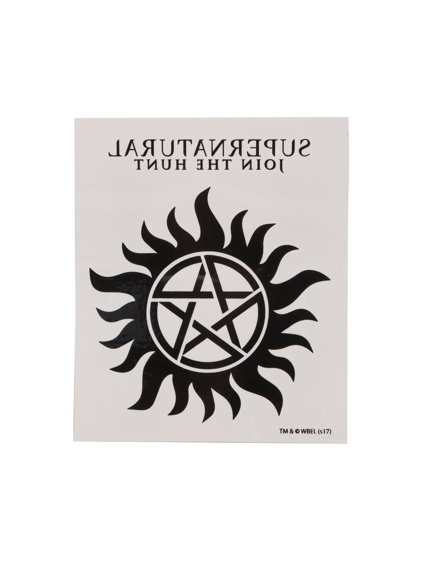 Supernatural Join The Hunt Anti-Posession Temporary Tattoo, , alternate