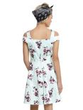 Mint Floral Off-The-Shoulder Strap Fit & Flare Dress, , alternate