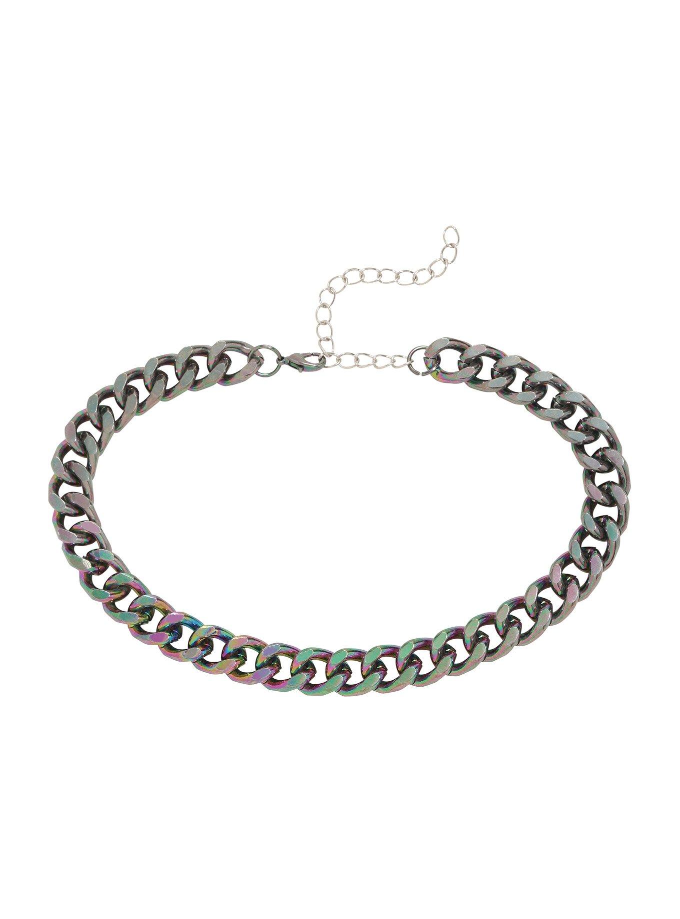 Blackheart Anodized Chain Choker, , alternate