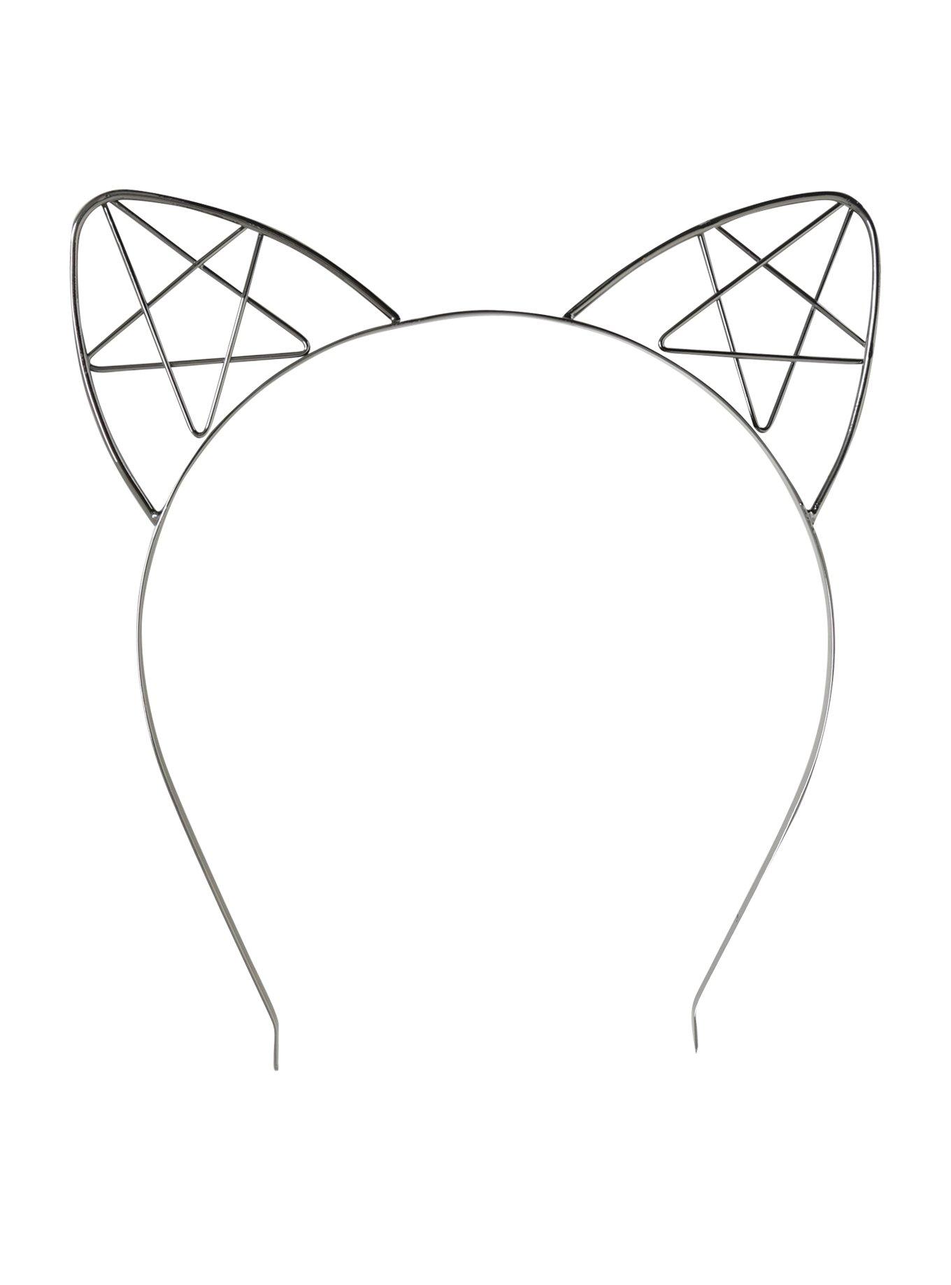 Metal Star Cat Ear Headband, , alternate