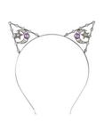 Hematite Star & Moon Cat Ear Headband, , alternate