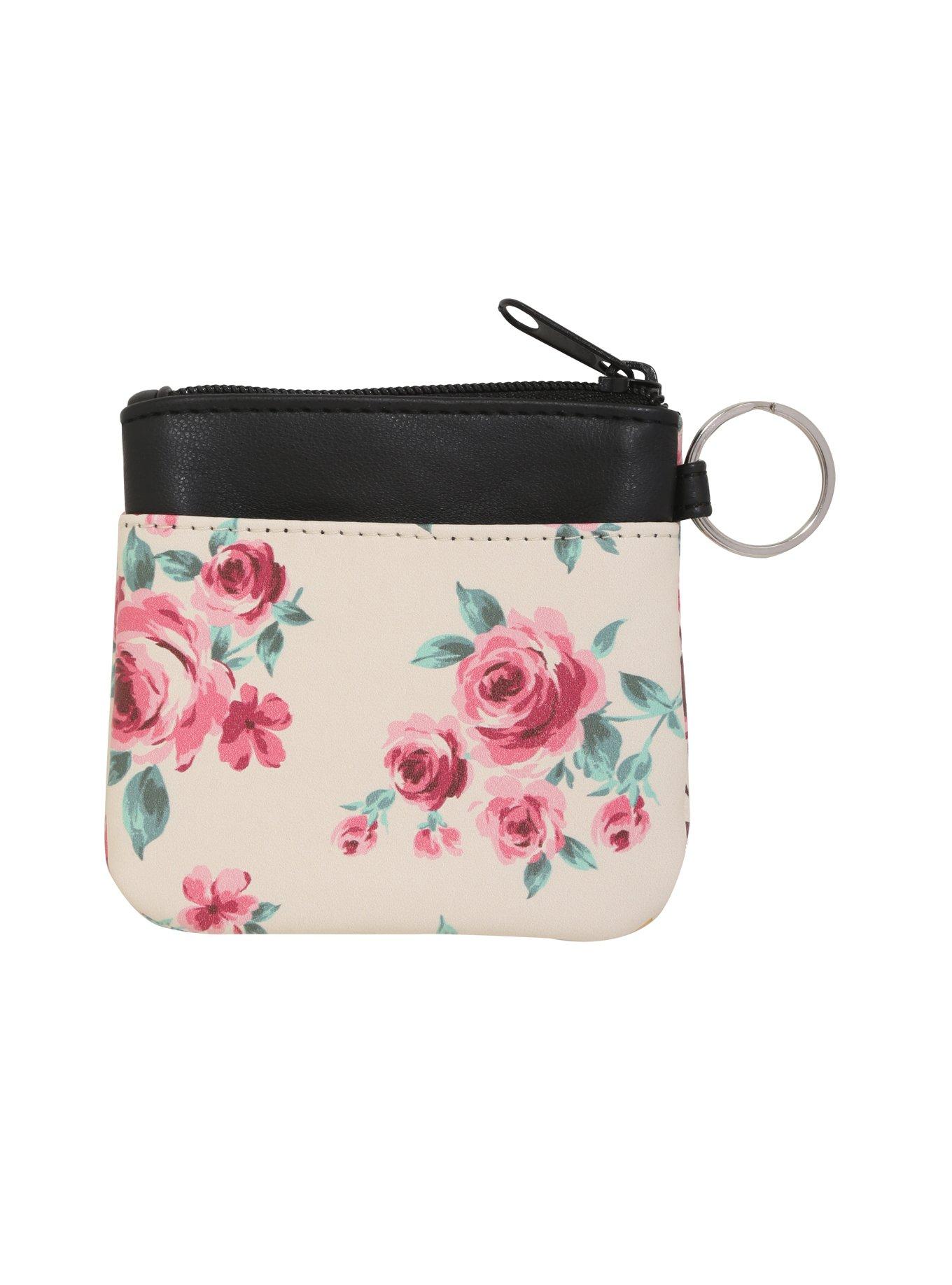 Disney Beauty And The Beast Floral Coin Purse, , alternate