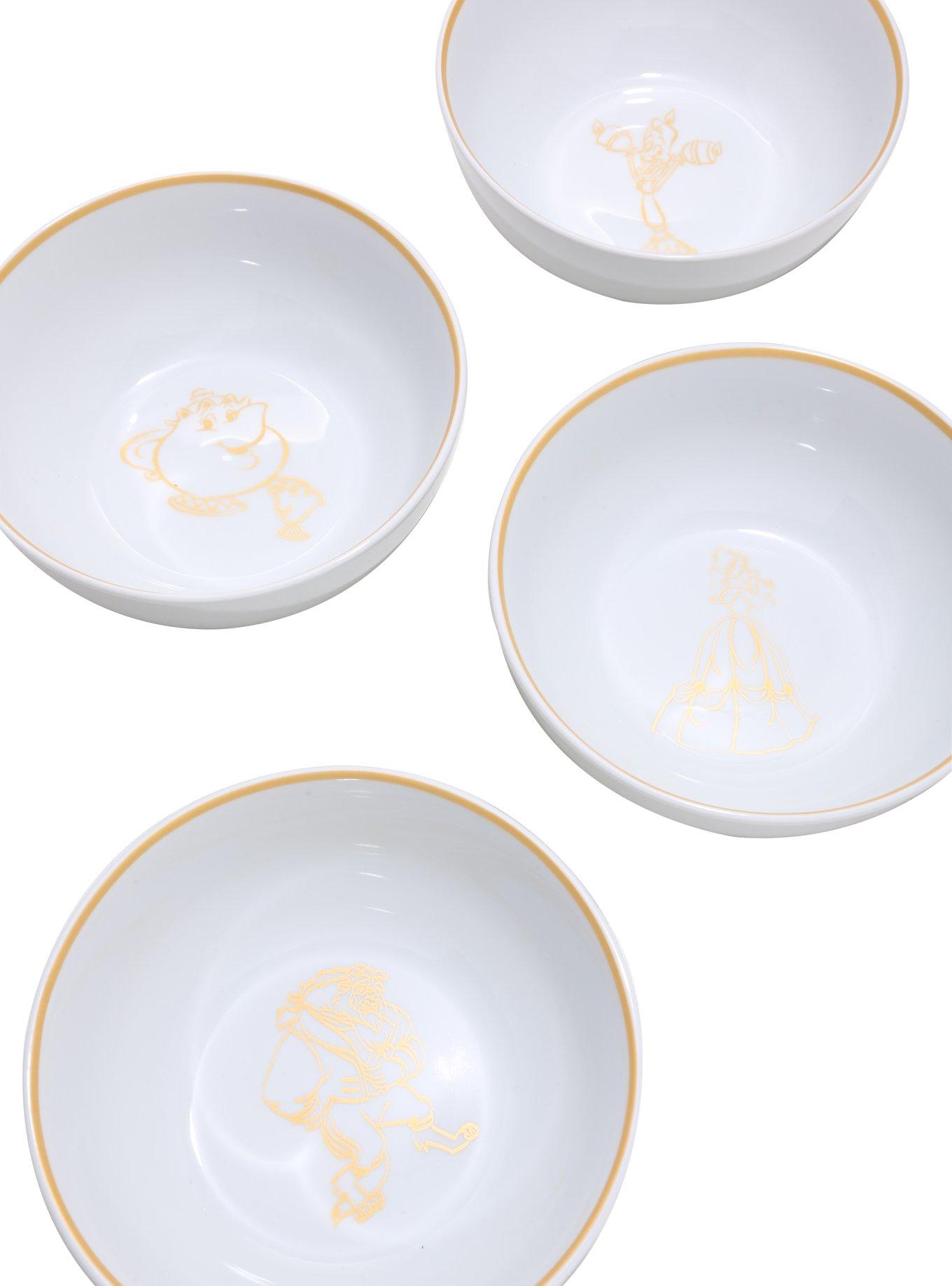 Disney Beauty And The Beast Ceramic 6-Inch Bowl Set, , alternate