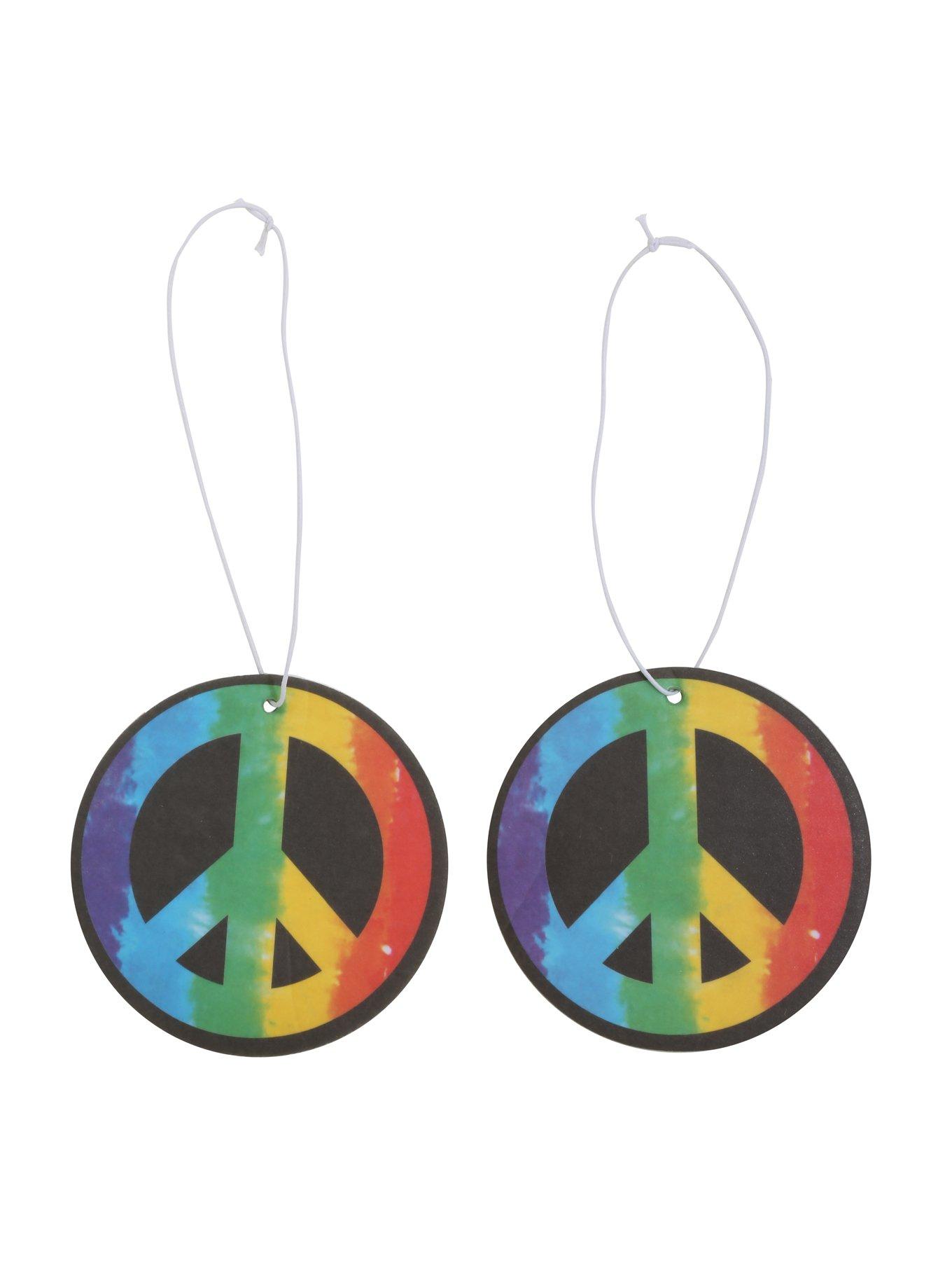 Peace Sign Tie Dye Air Freshener 2 Pack, , alternate