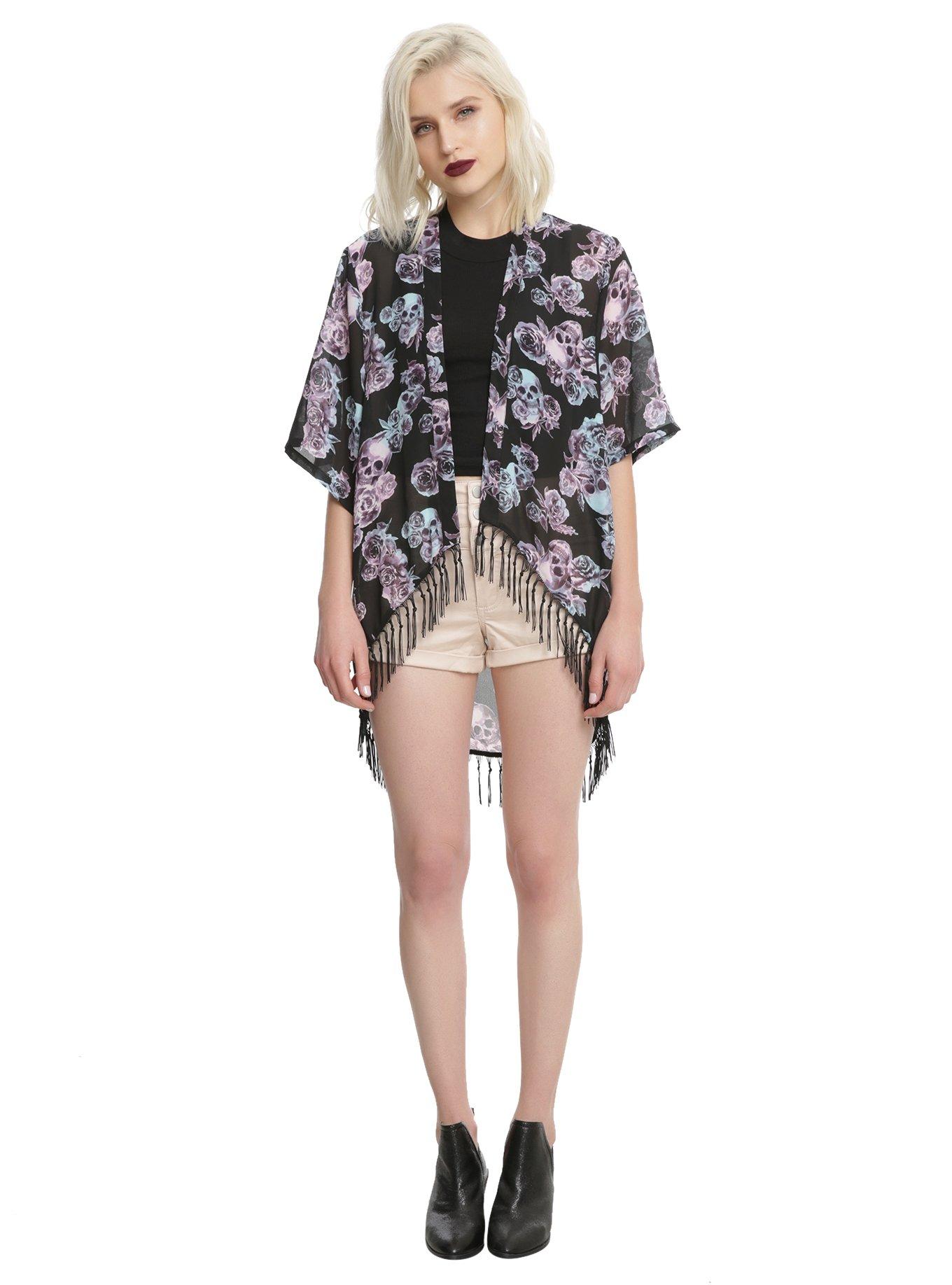 Skull & Roses Kimono, , alternate