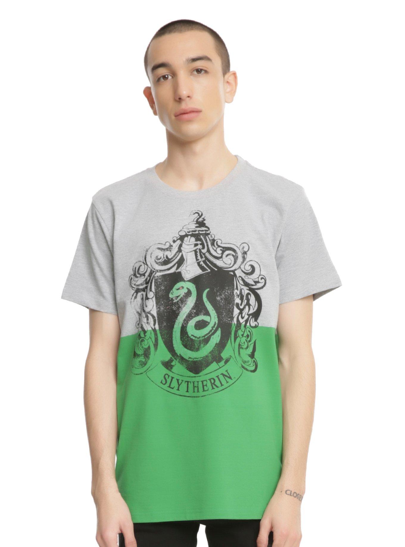 Harry Potter Slytherin Crest Split T-Shirt, , alternate