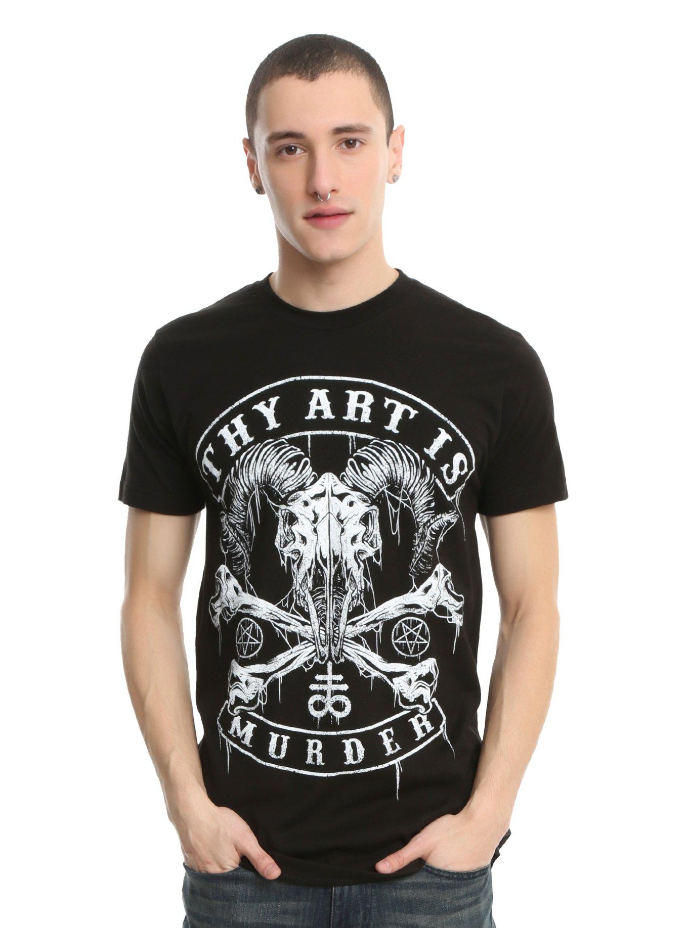 Thy Art Is Murder Baphomet Skull T-Shirt, , alternate