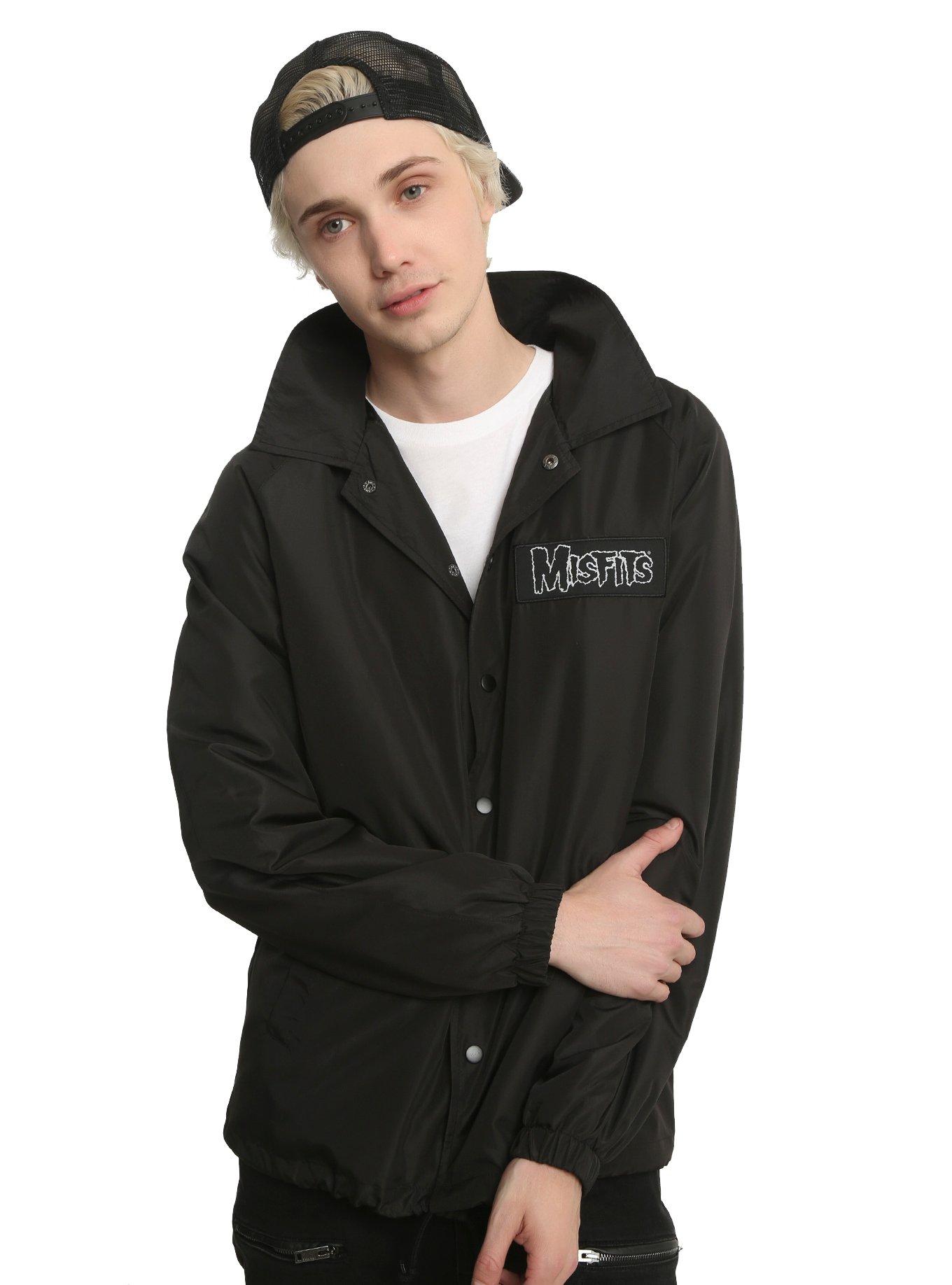 Misfits Skull Black Windbreaker, , alternate